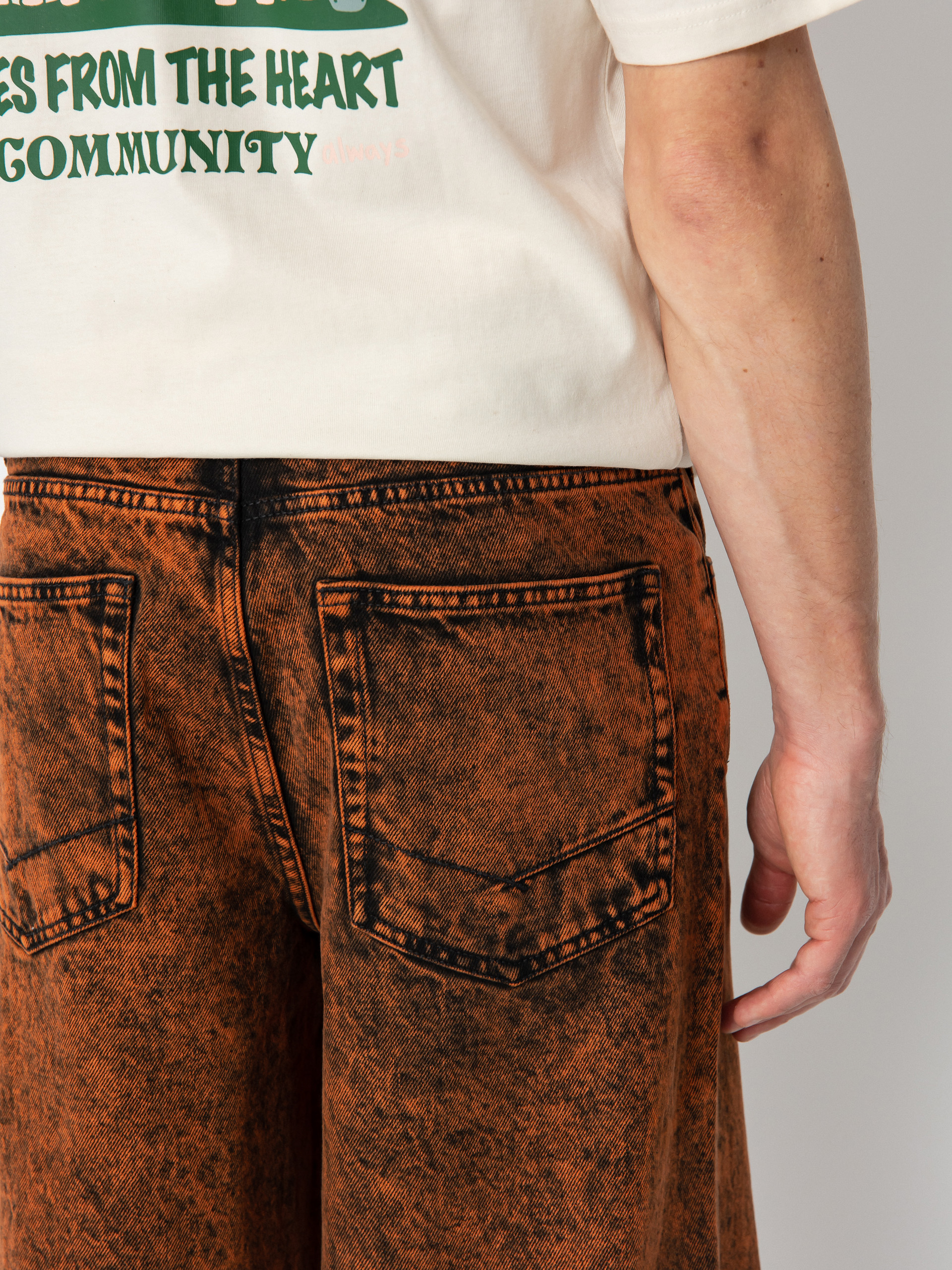 Vans Covina 5Pckt Baggy Denim Pants (scarlet ibis)