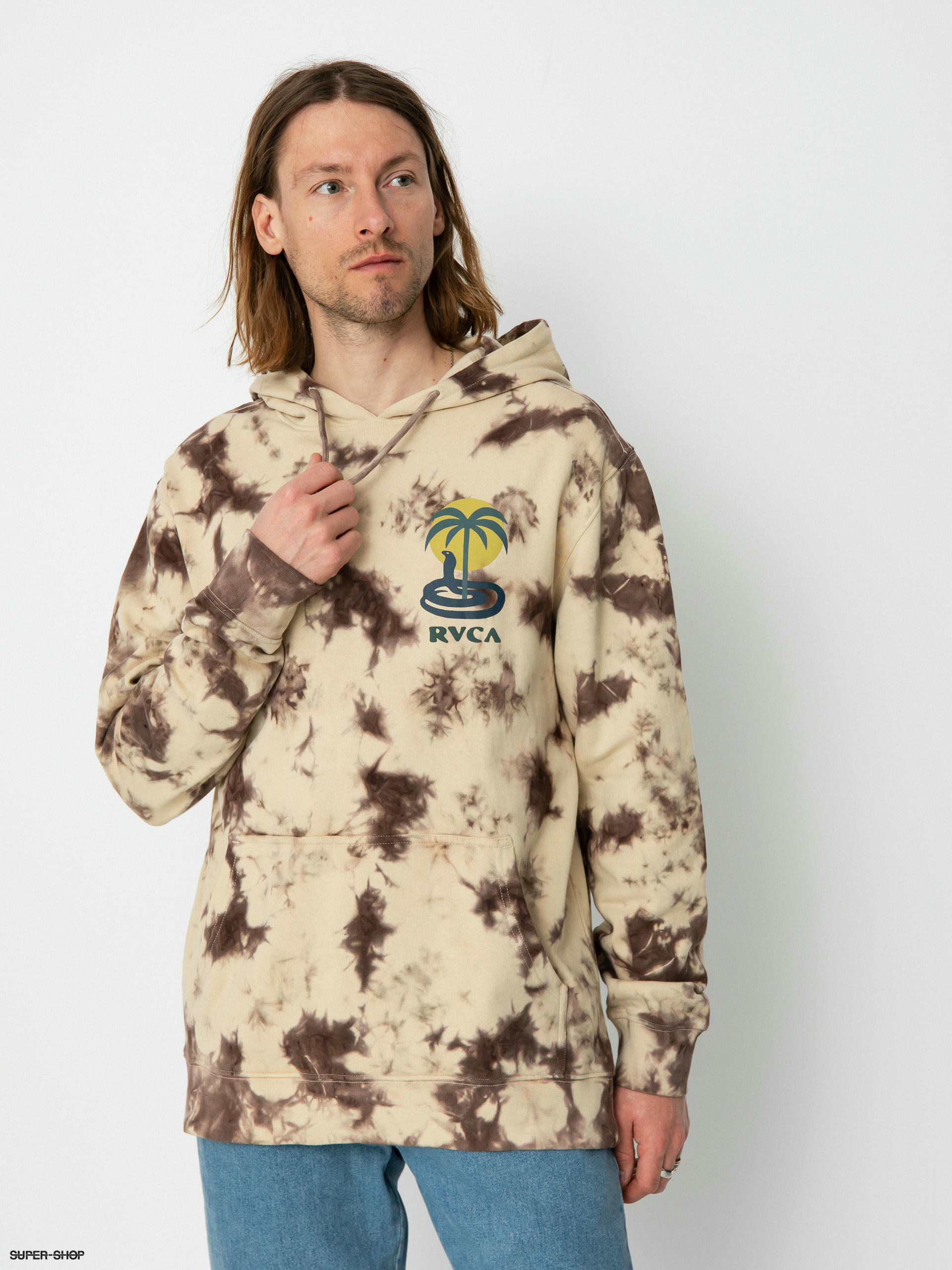 RVCA Cobra Mirage HD Hoodie Braun khaki tie dye