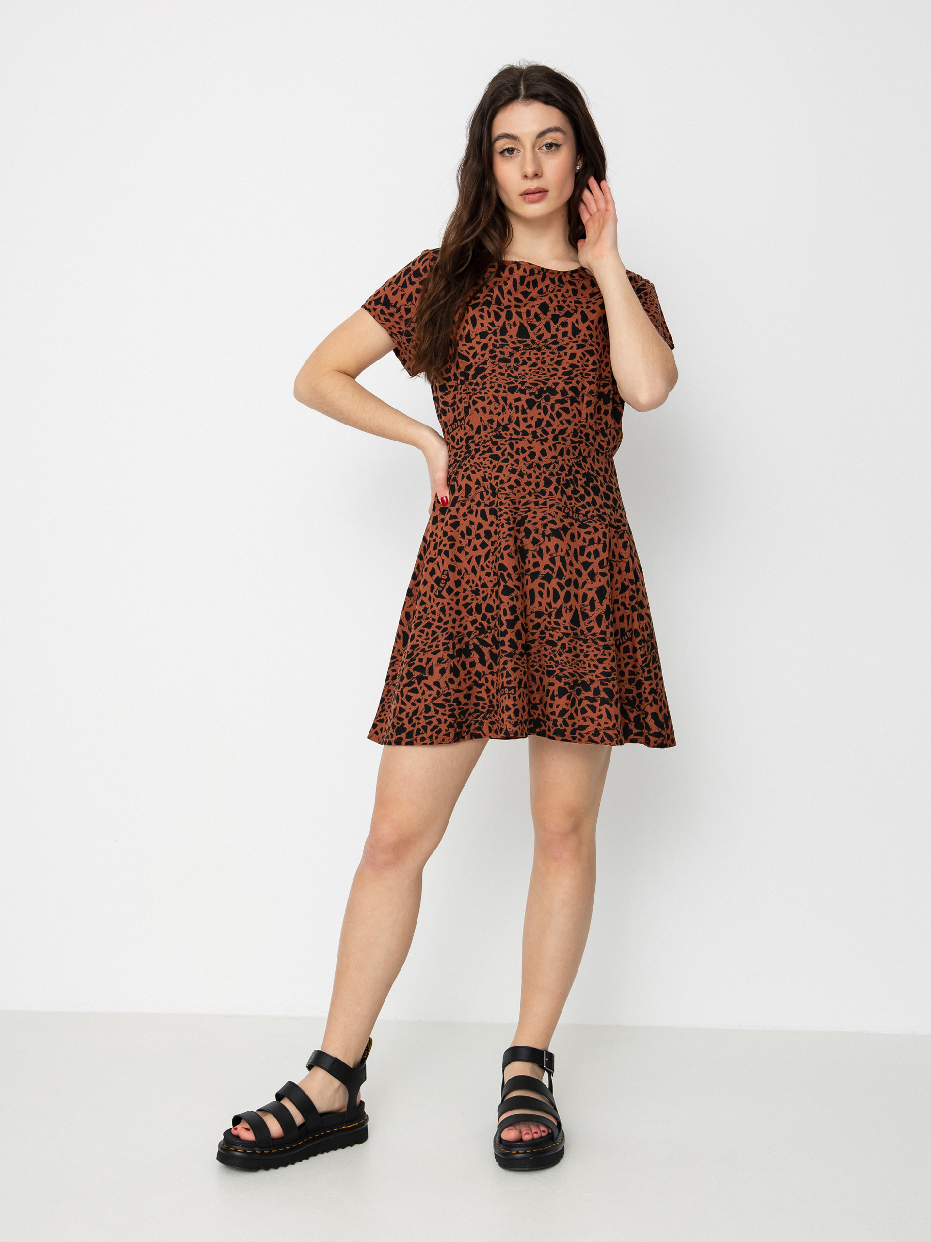 Volcom Dino Tea Kleid Wmn (dark clay)