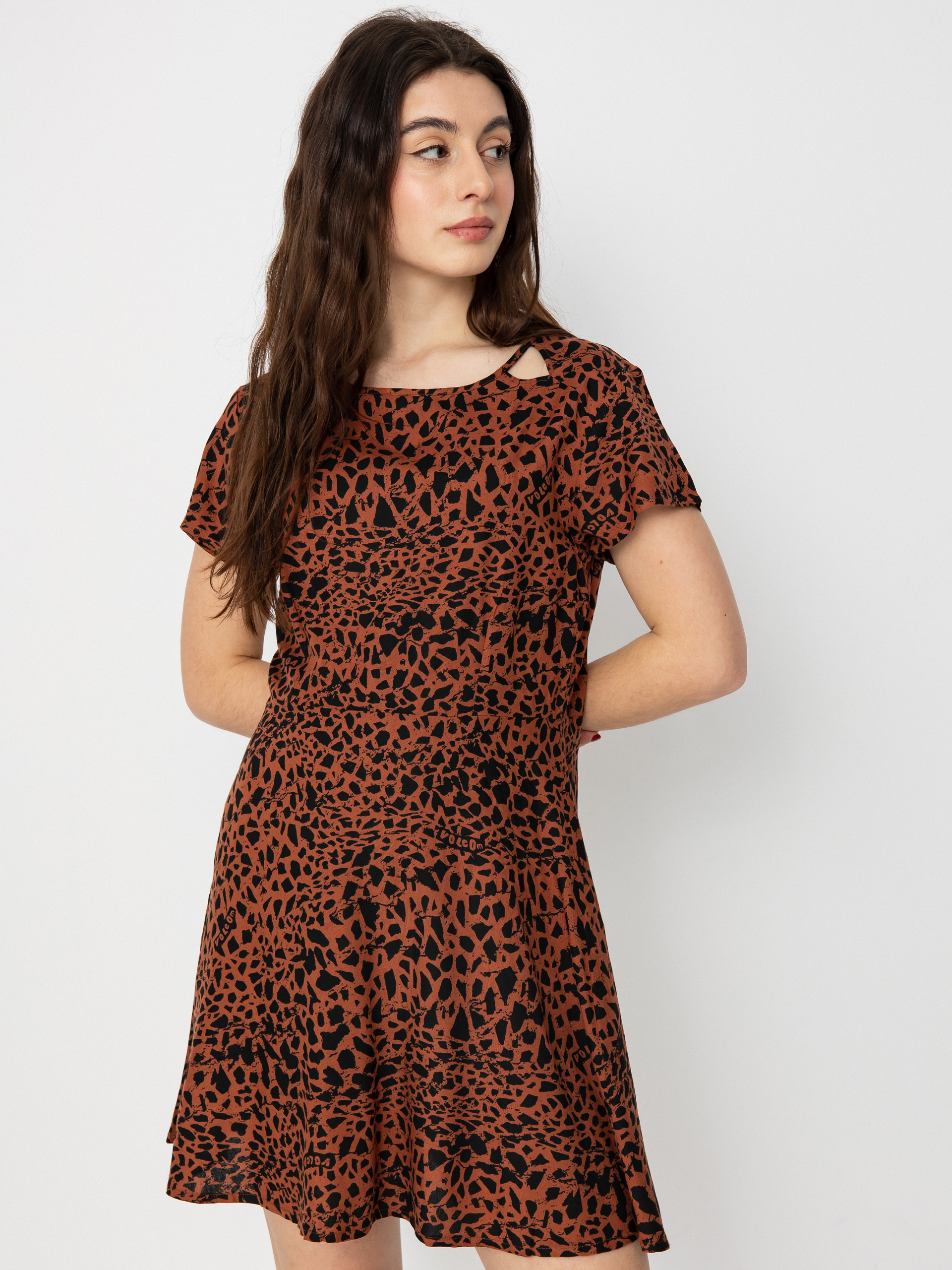 Volcom Dino Tea Dress Wmn (dark clay)