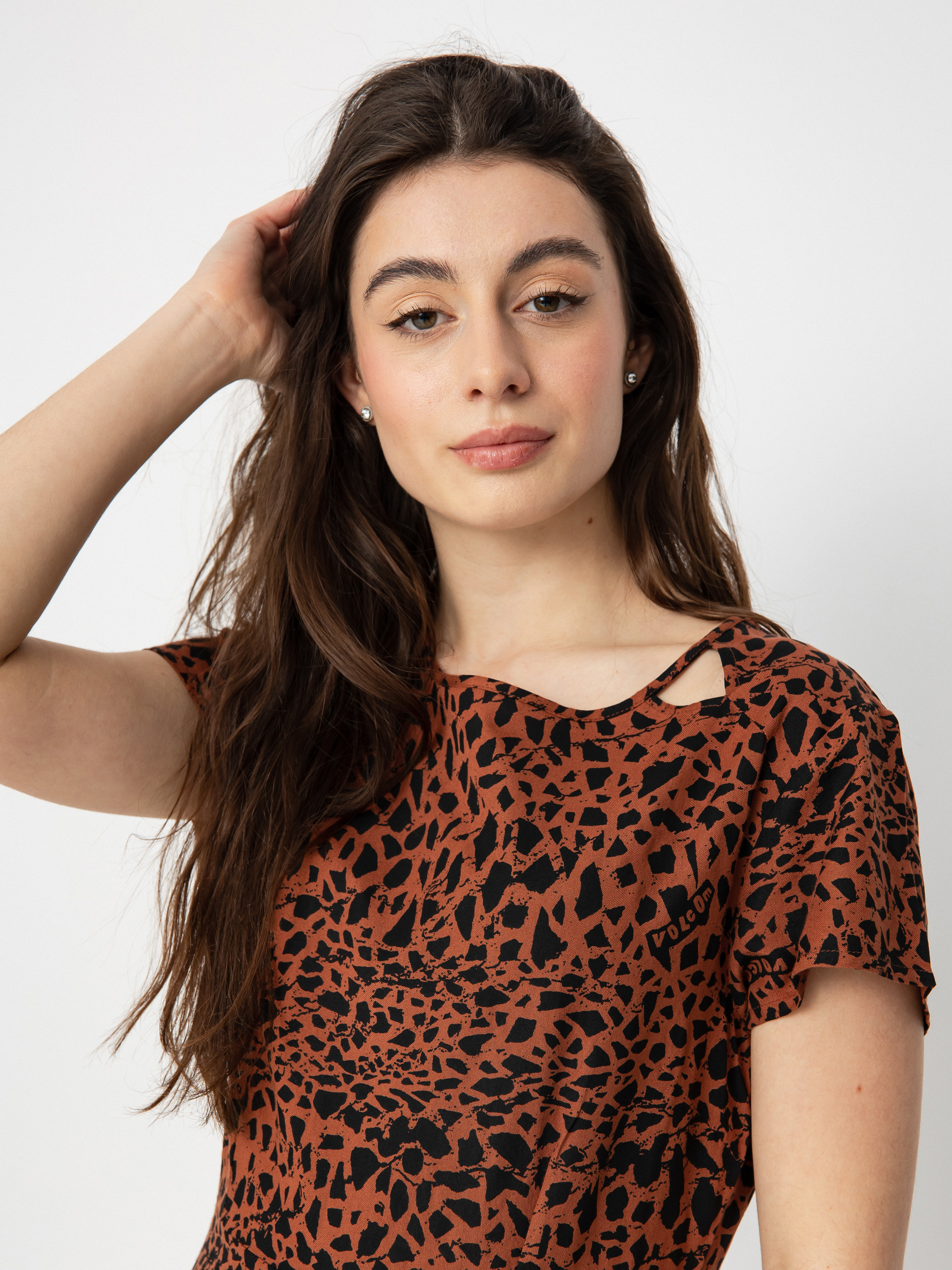 Volcom Dino Tea Kleid Wmn (dark clay)