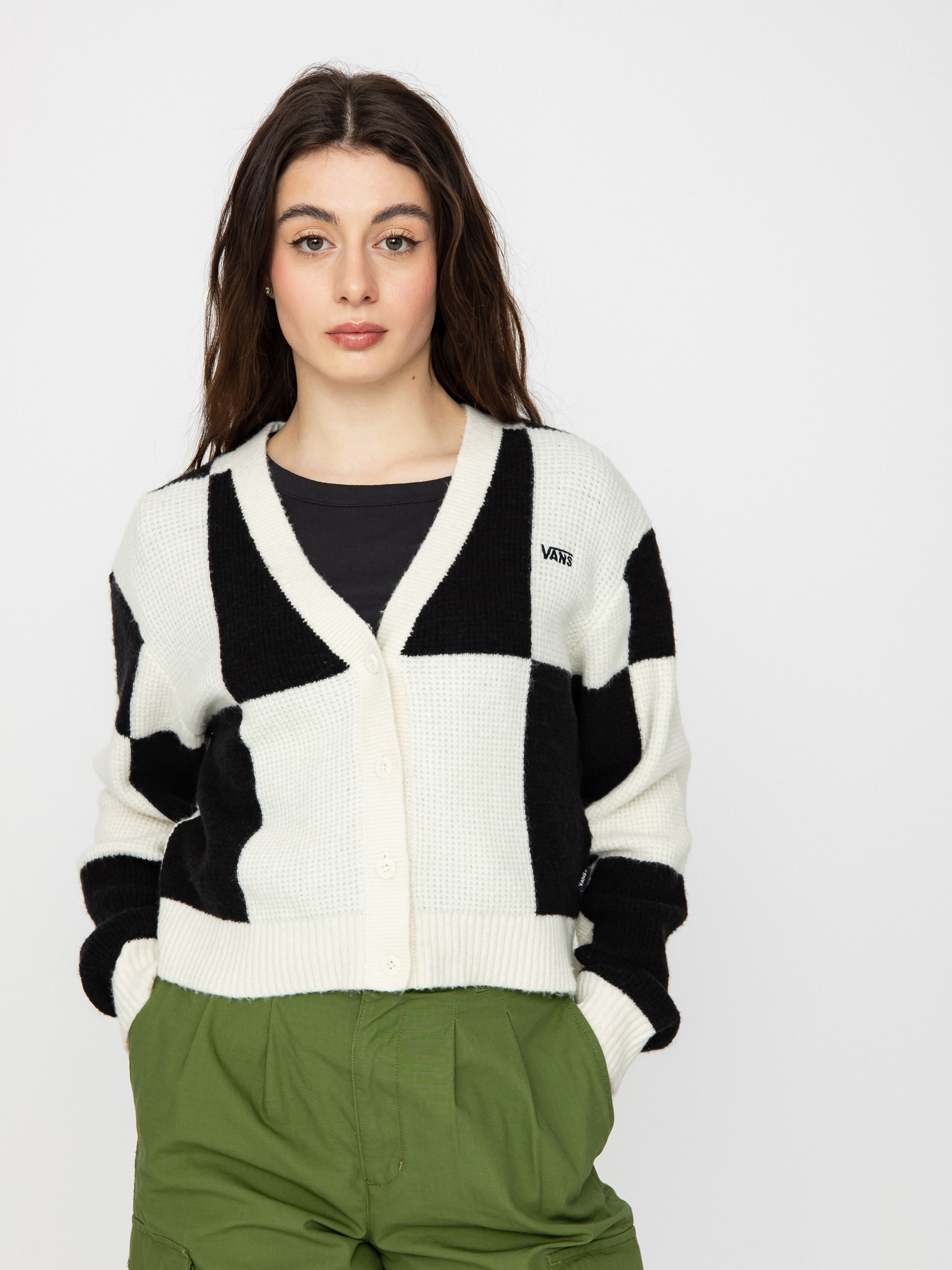 Vans Waffle Knit Relax Cardigan Sweater Wmn (marshmallow)