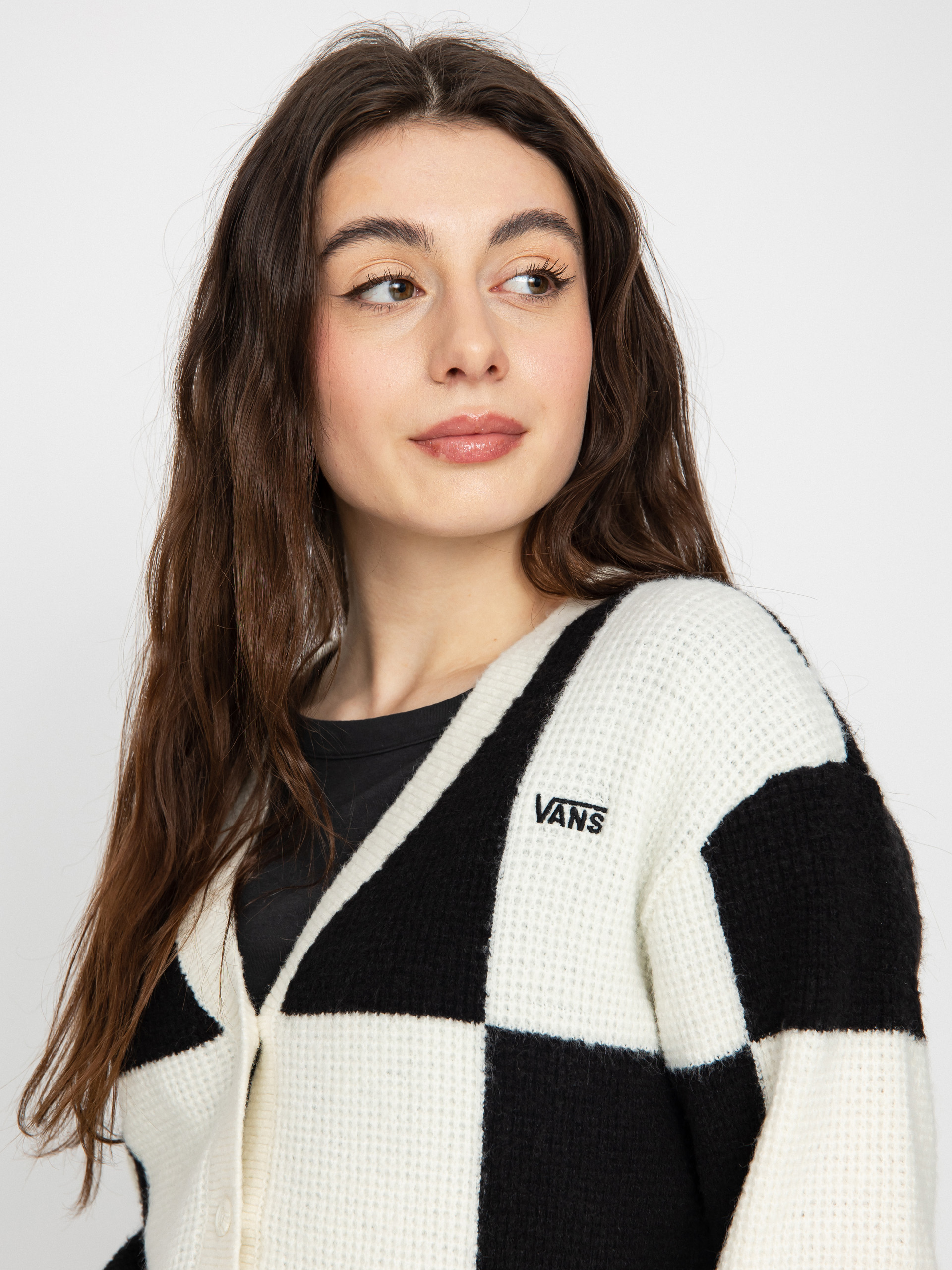 Vans Waffle Knit Relax Cardigan Sweater Wmn (marshmallow)
