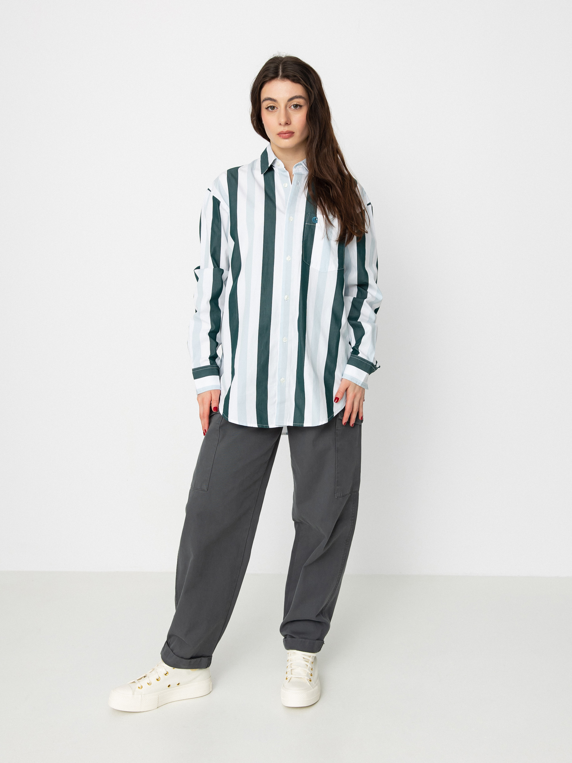 Carhartt WIP Elcano Shirt Wmn (elcano stripe icarus/botanic)