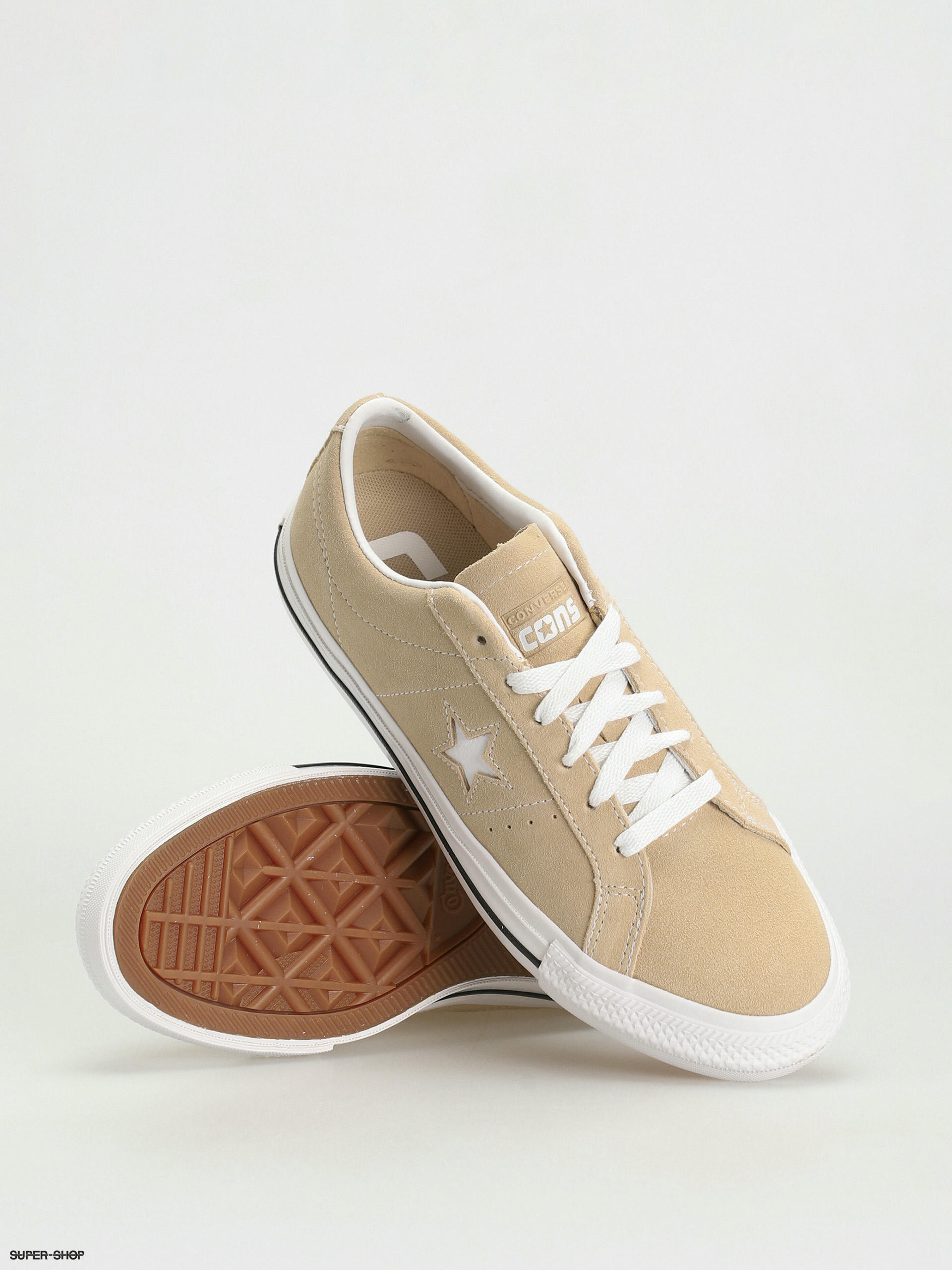 Beige converse store one star