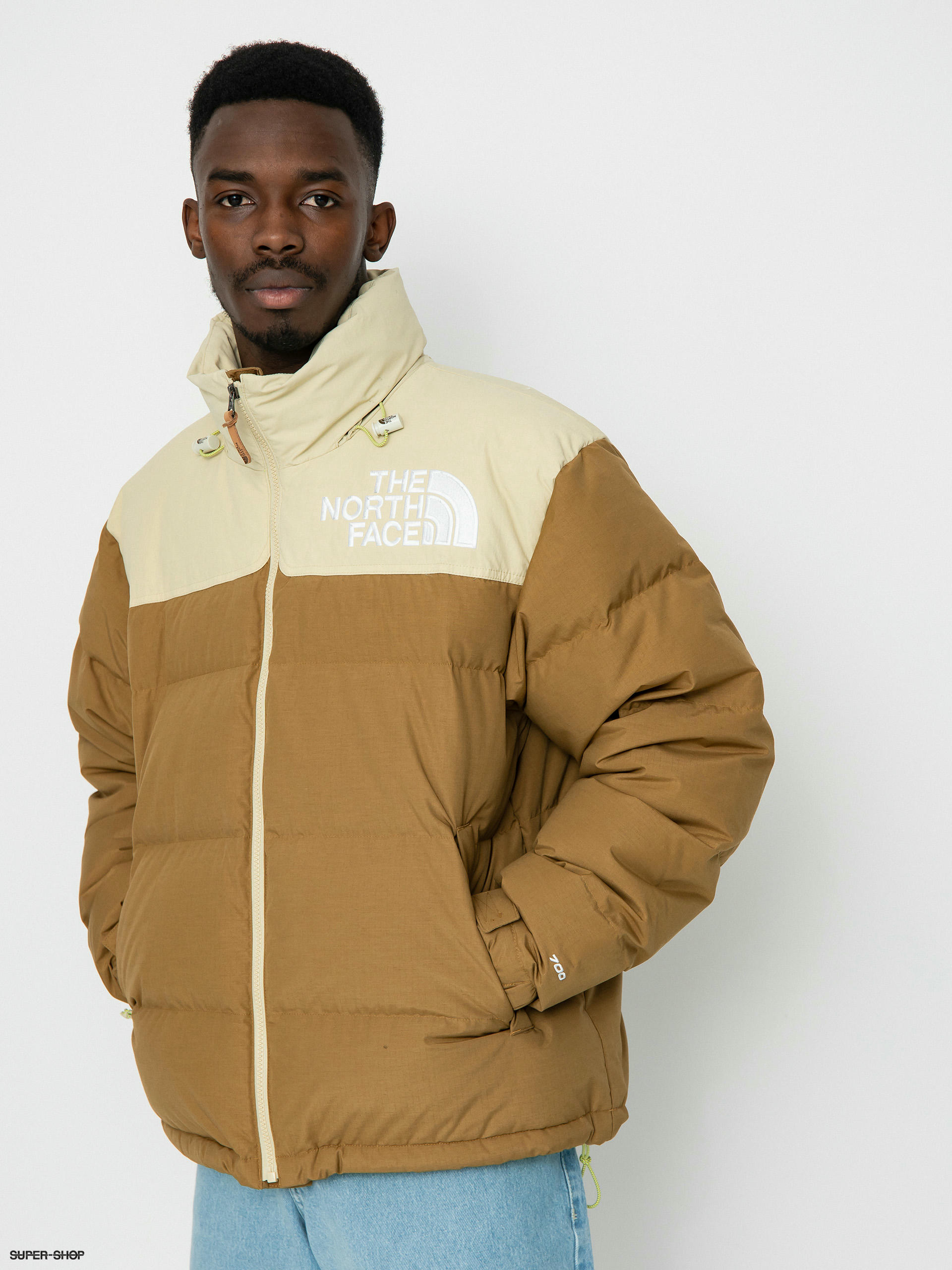 North face nuptse store khaki