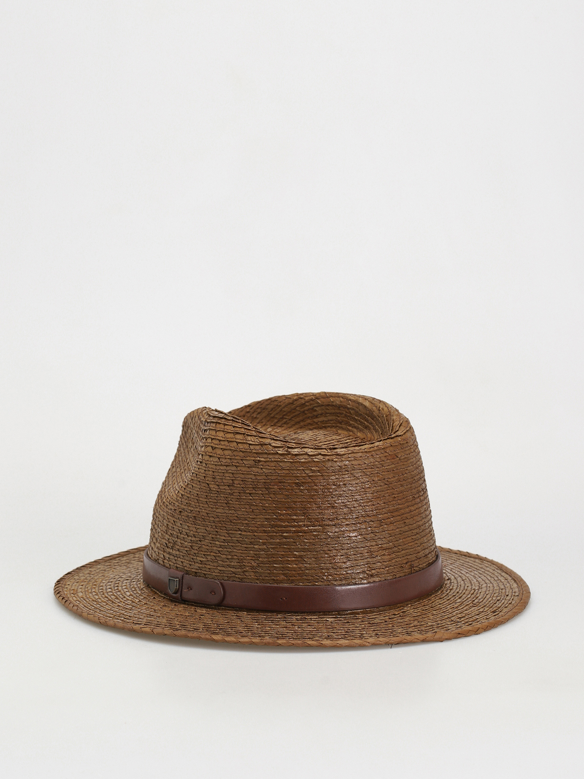 Brixton Messer Straw Fedora Hat (toffee)