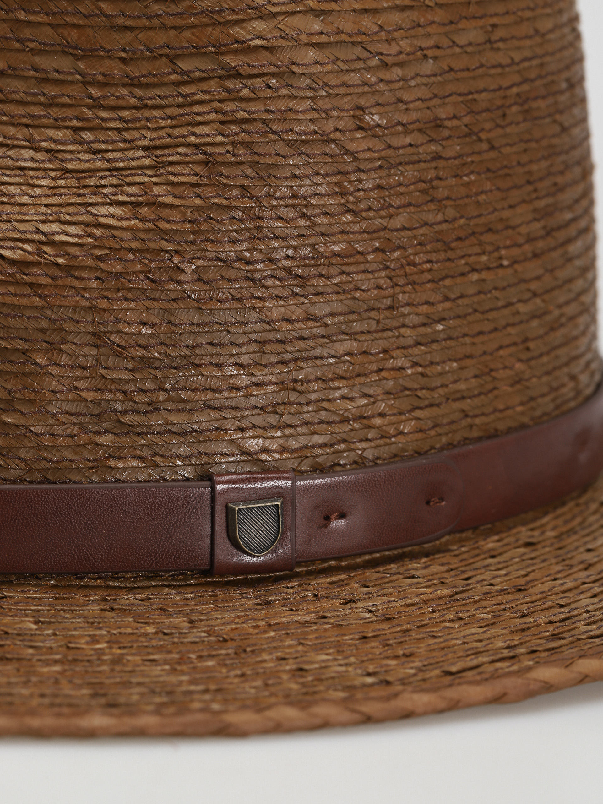 Brixton Messer Straw Fedora Hat (toffee)