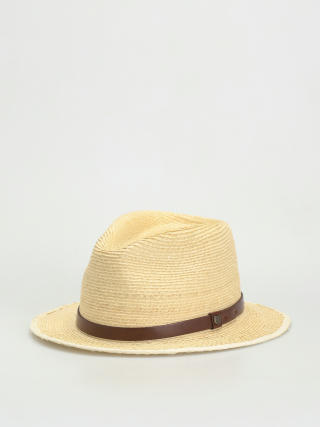 Brixton Messer Straw Fedora Hat (natural/brown)