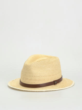 Brixton Messer Straw Fedora Hut (natural/brown)