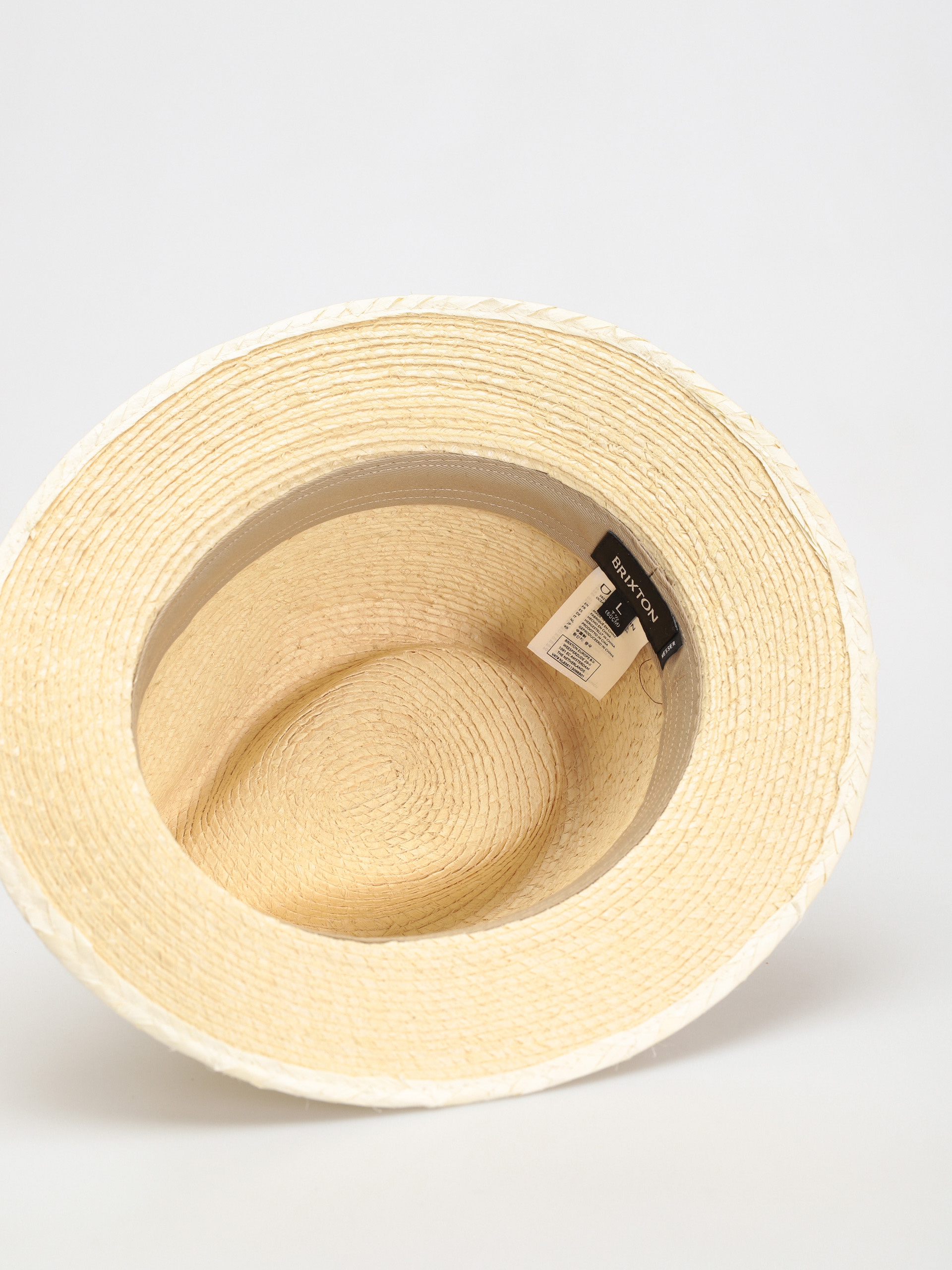 Brixton Messer Straw Fedora Hat (natural/brown)