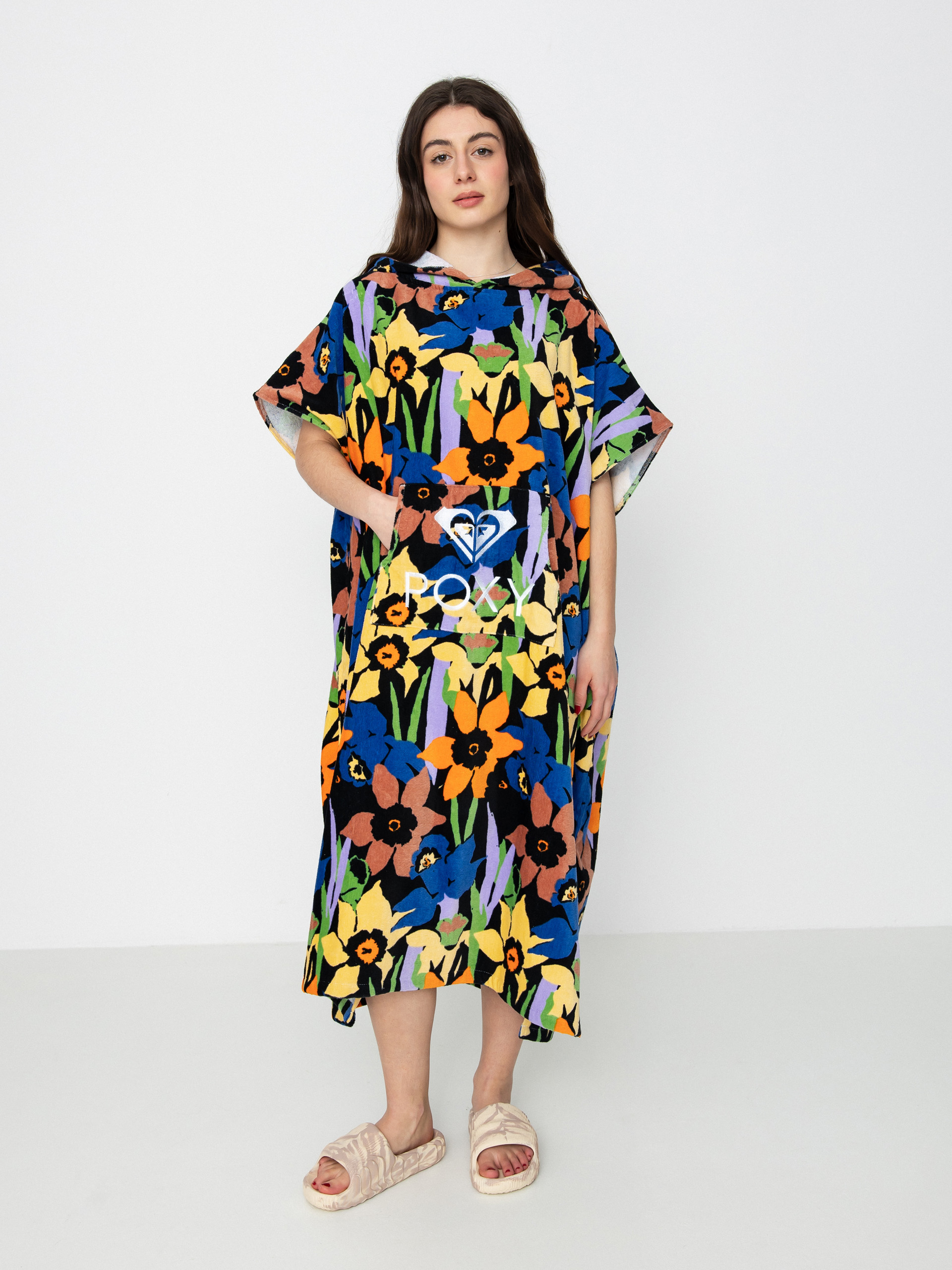 Roxy Stay Magical Badeponcho Wmn (anthracite flower jammin)