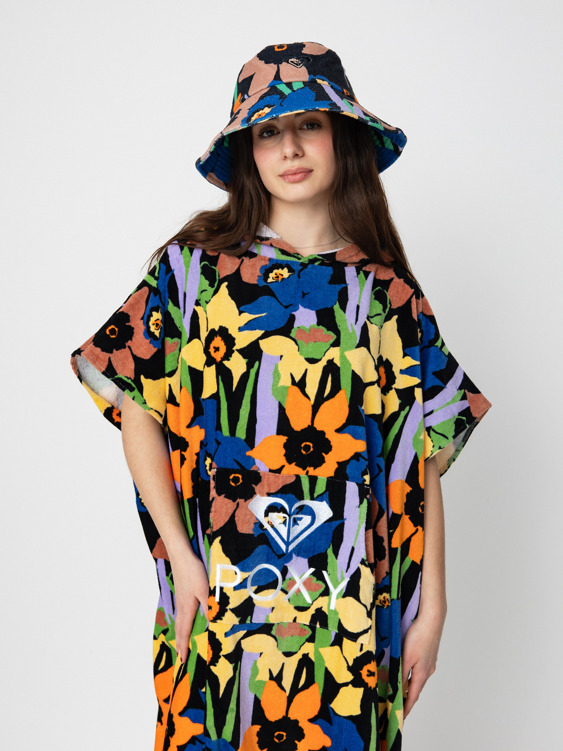 Roxy Stay Magical Badeponcho Wmn (anthracite flower jammin)