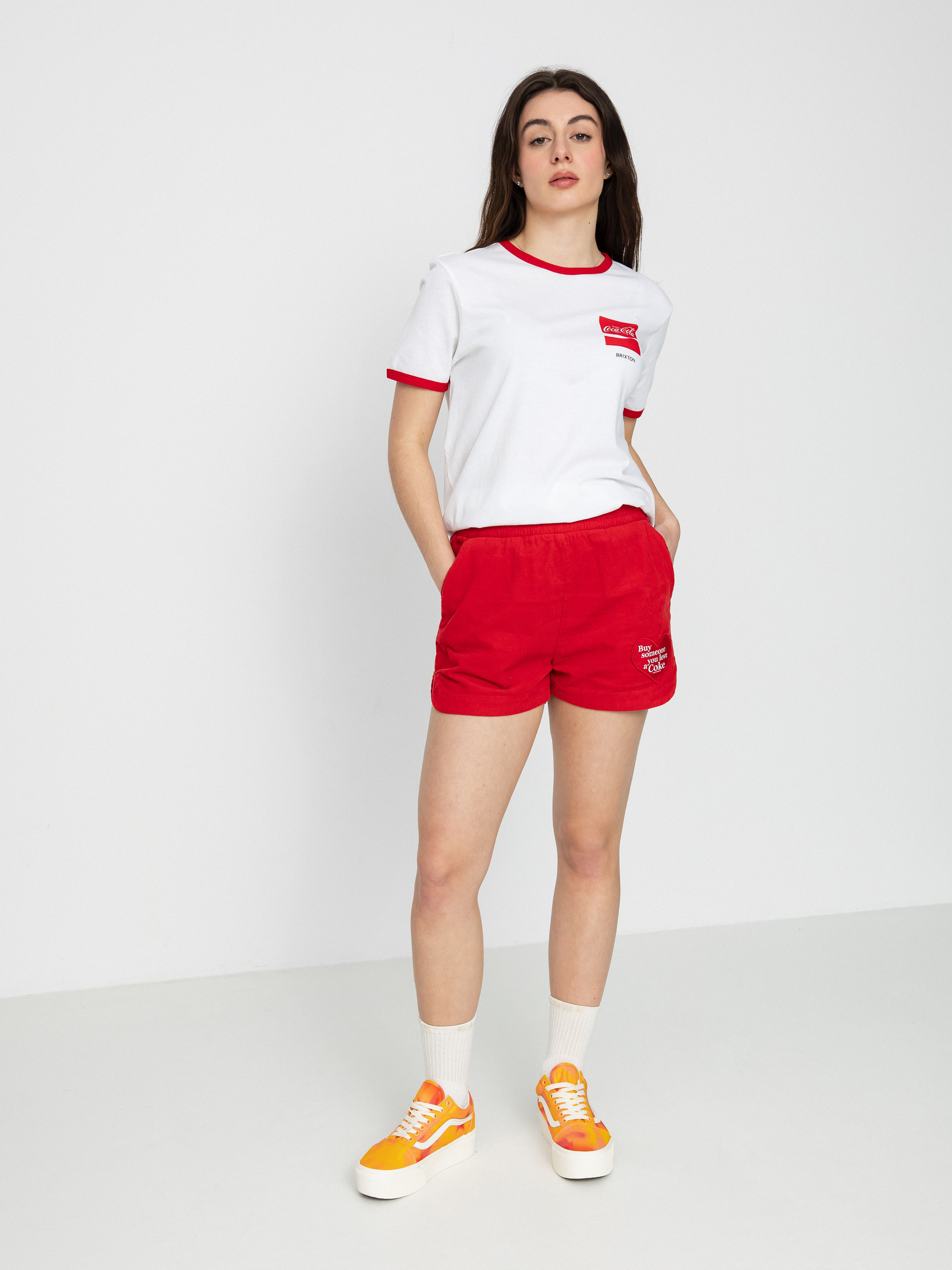 Brixton Coca-Cola Good Day Ringer T-shirt Wmn (white)