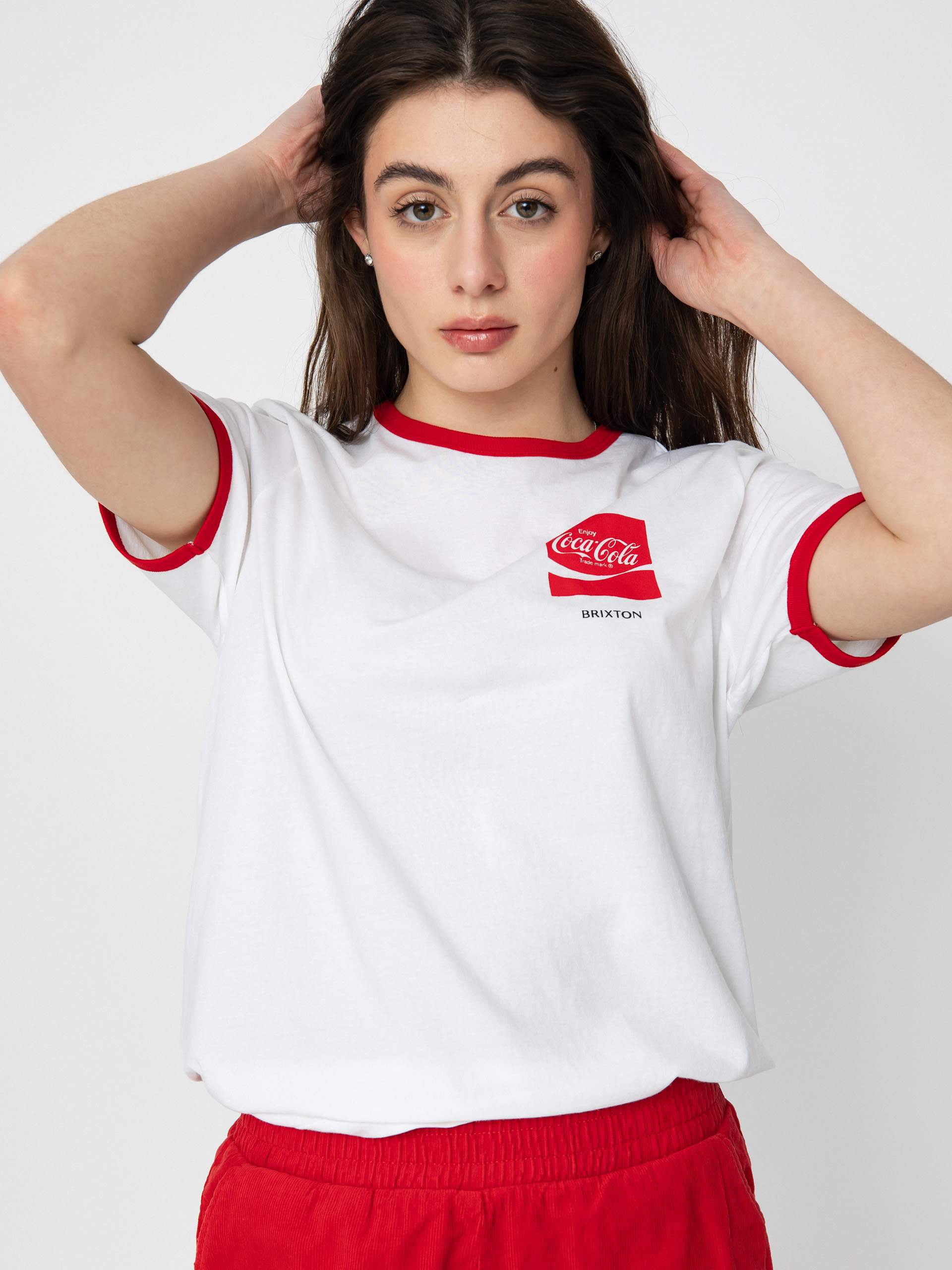 Brixton Coca-Cola Good Day Ringer T-shirt Wmn (white)