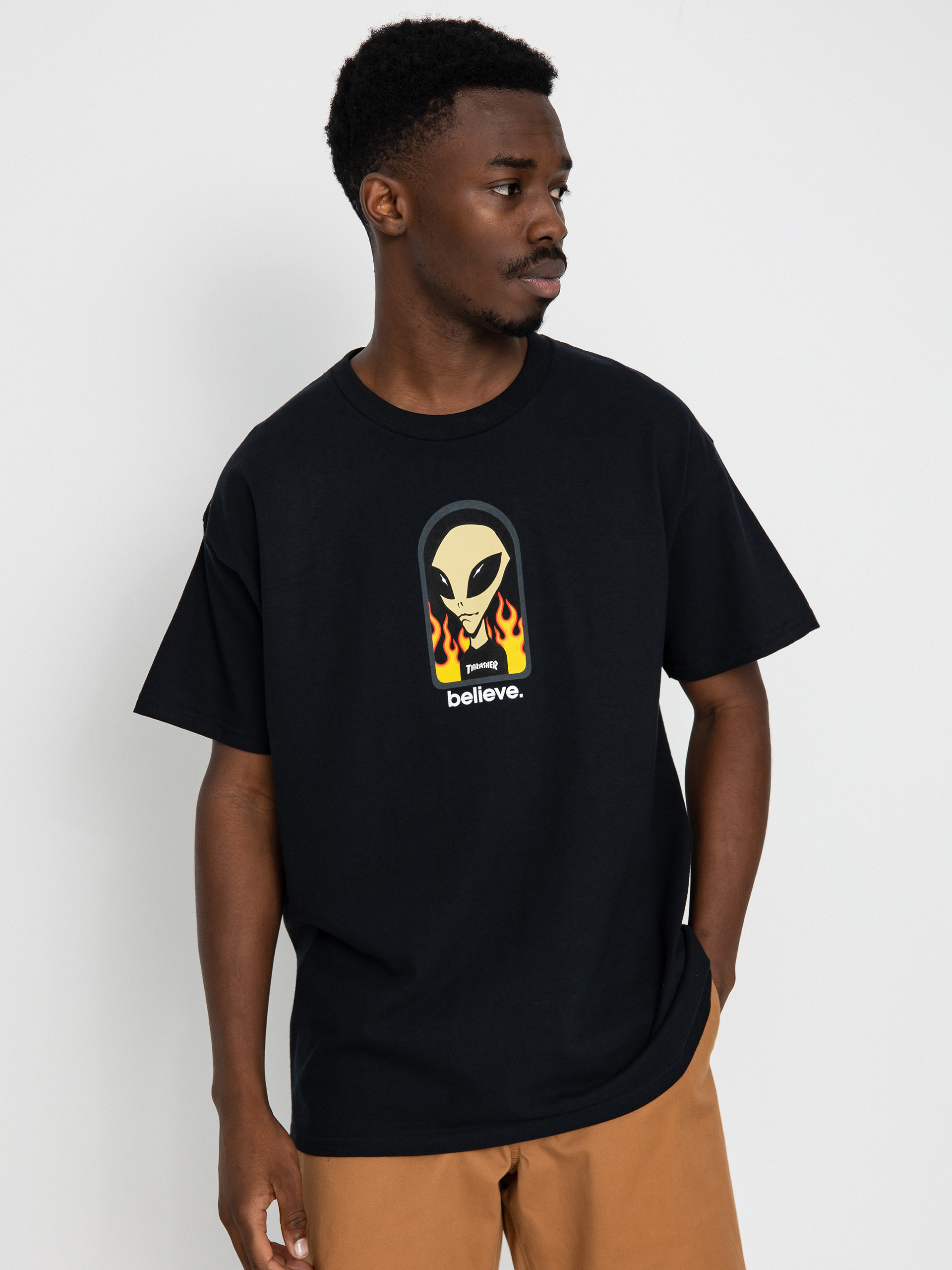 Thrasher X Alien Workshop Believe T-shirt (black)