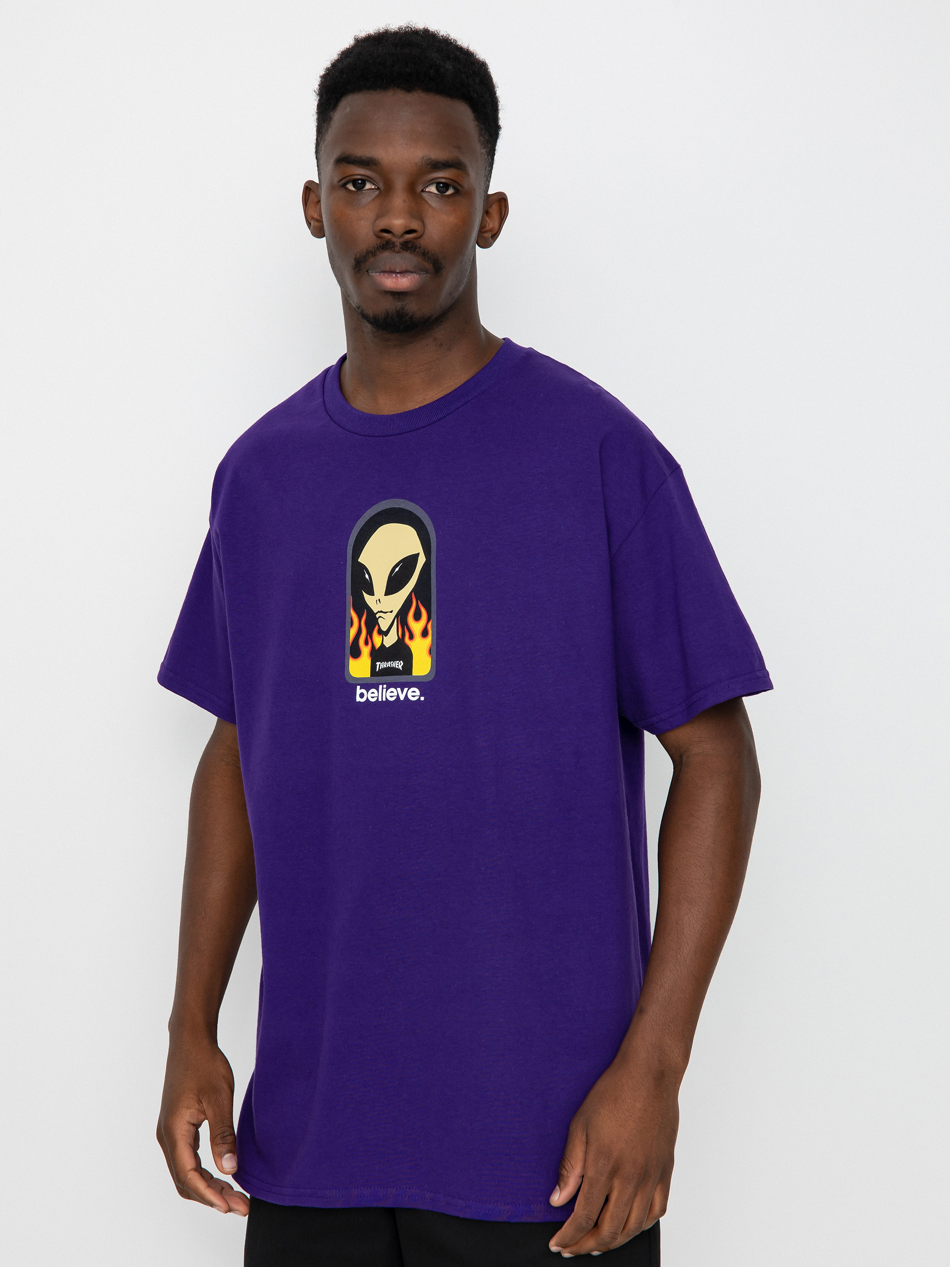 Thrasher X Alien Workshop Believe T-shirt (purple)