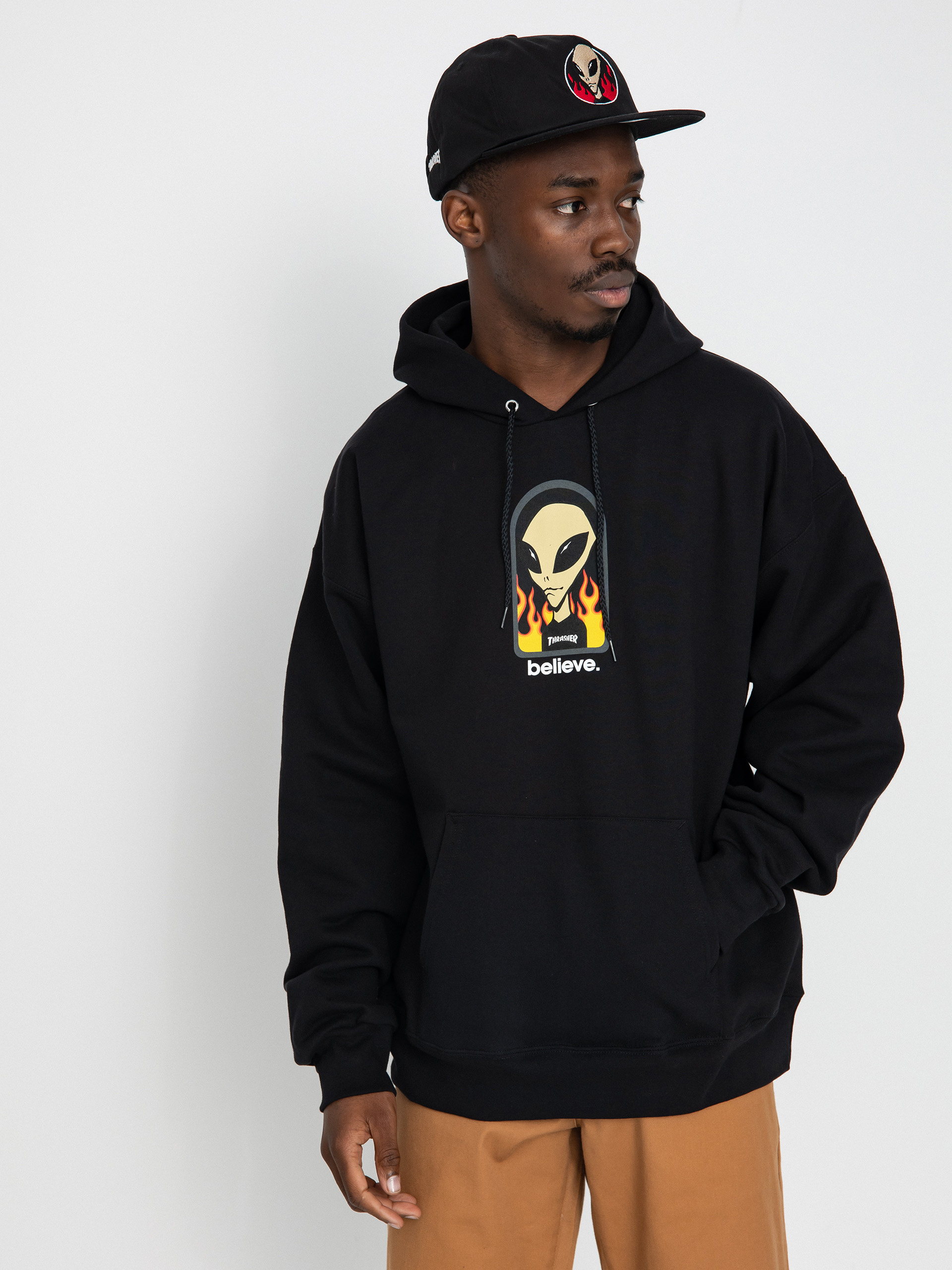 Thrasher X Alien Workshop Believe HD Hoodie (black)