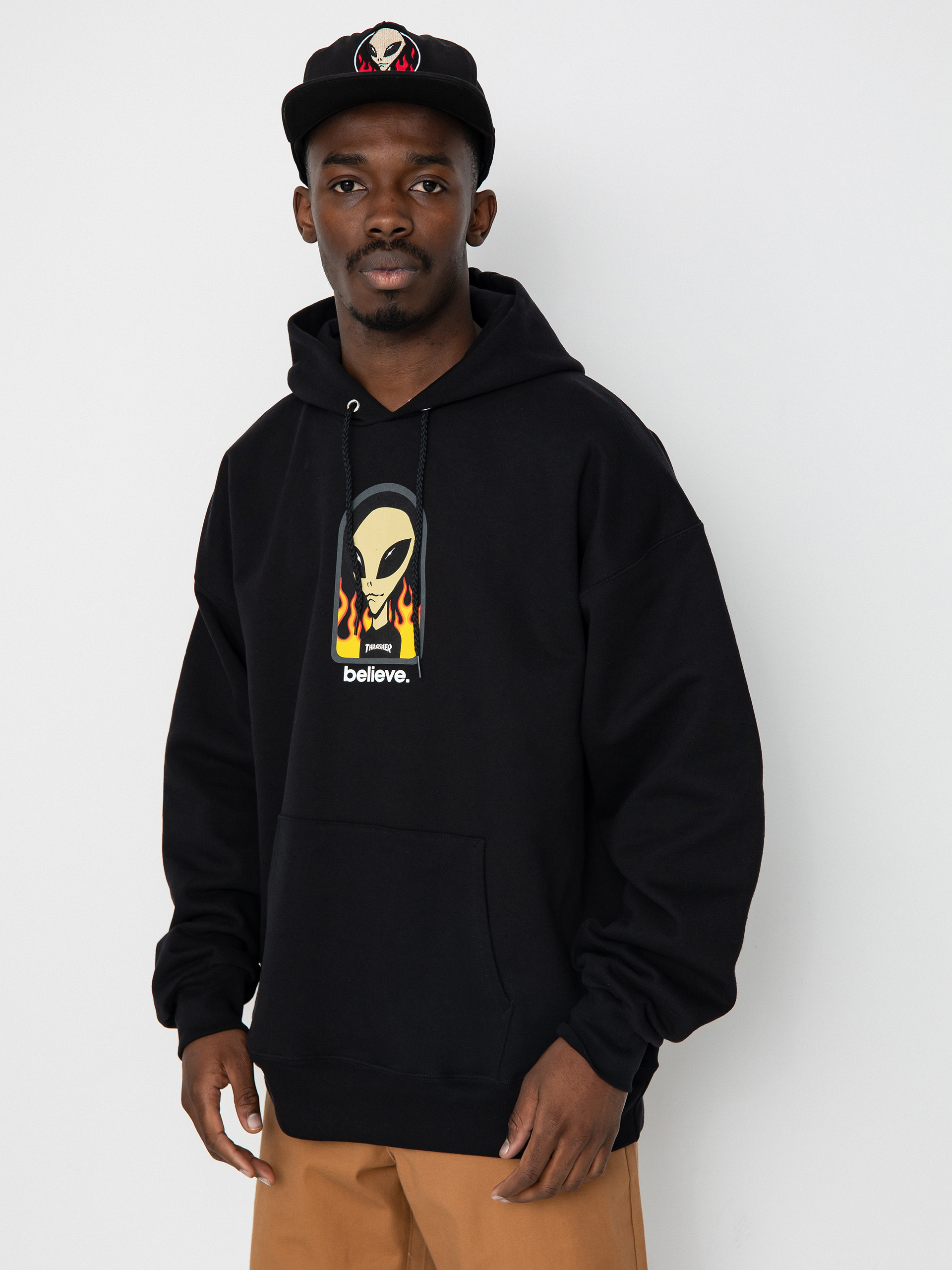 Thrasher X Alien Workshop Believe HD Hoodie (black)