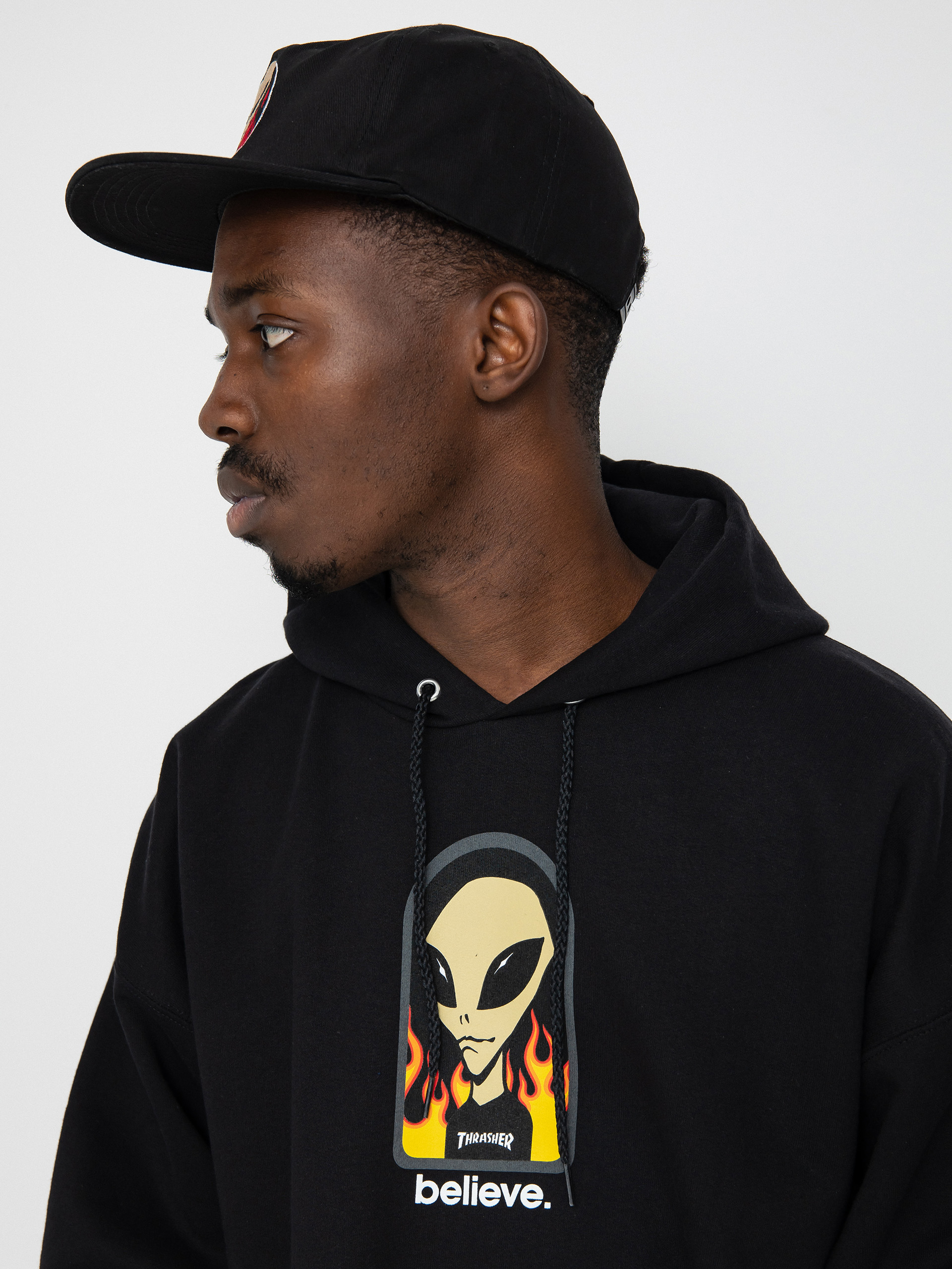 Thrasher X Alien Workshop Believe HD Hoodie (black)