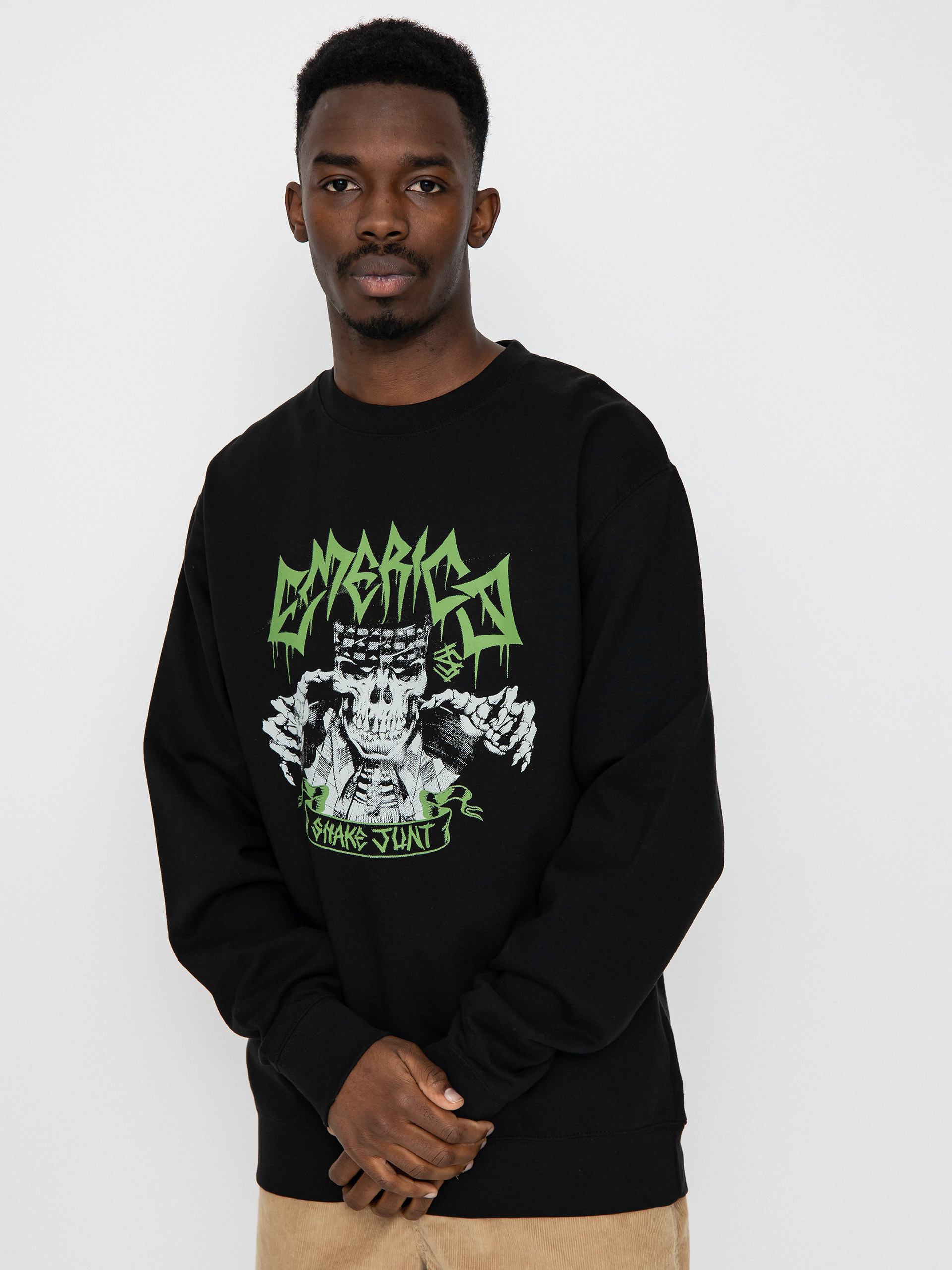 Emerica Shake Junt Skull Crewneck Sweatshirt (black)
