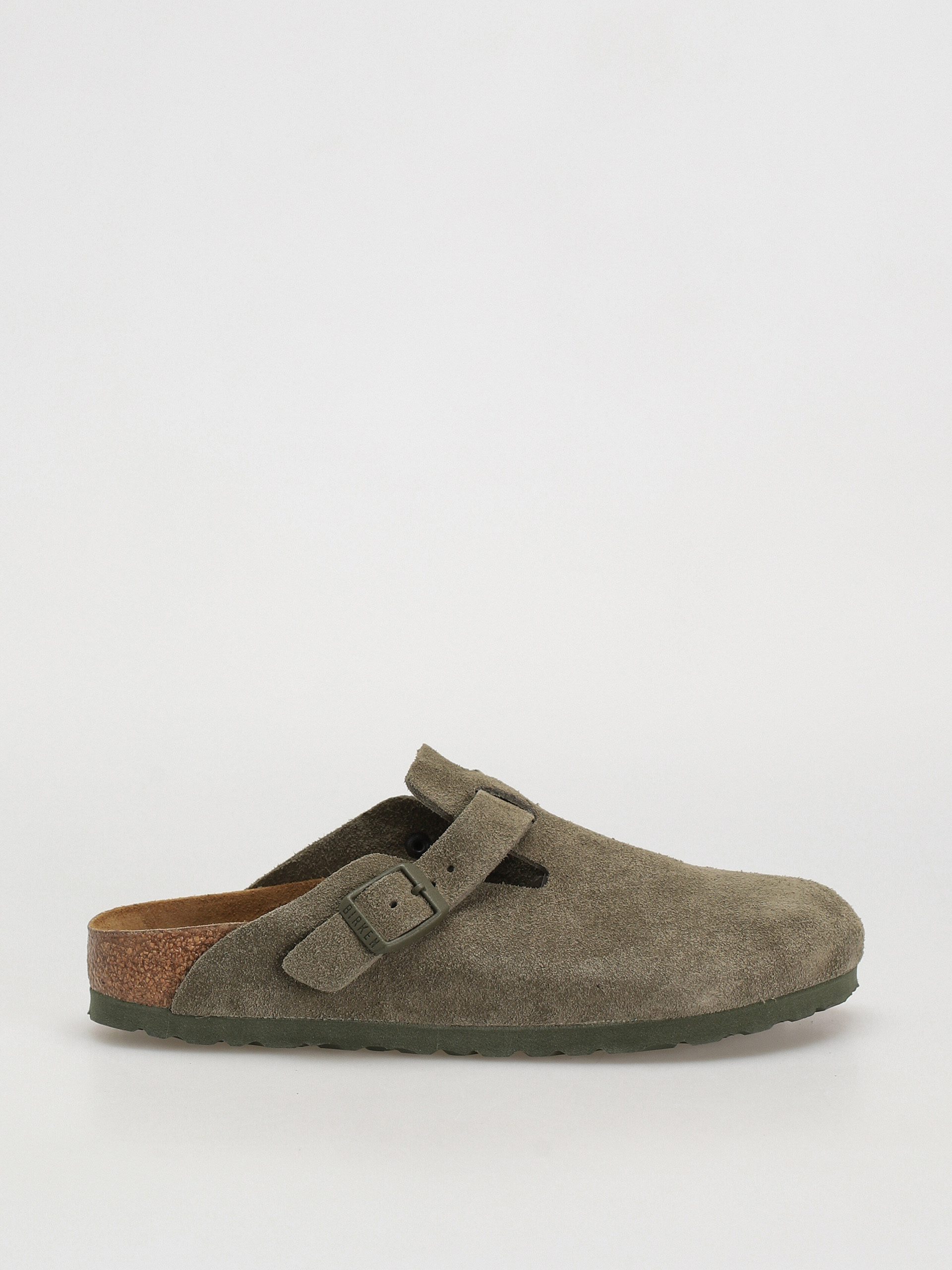 Birkenstock Boston Suede Leather Regular Flip-flops - beige (faded