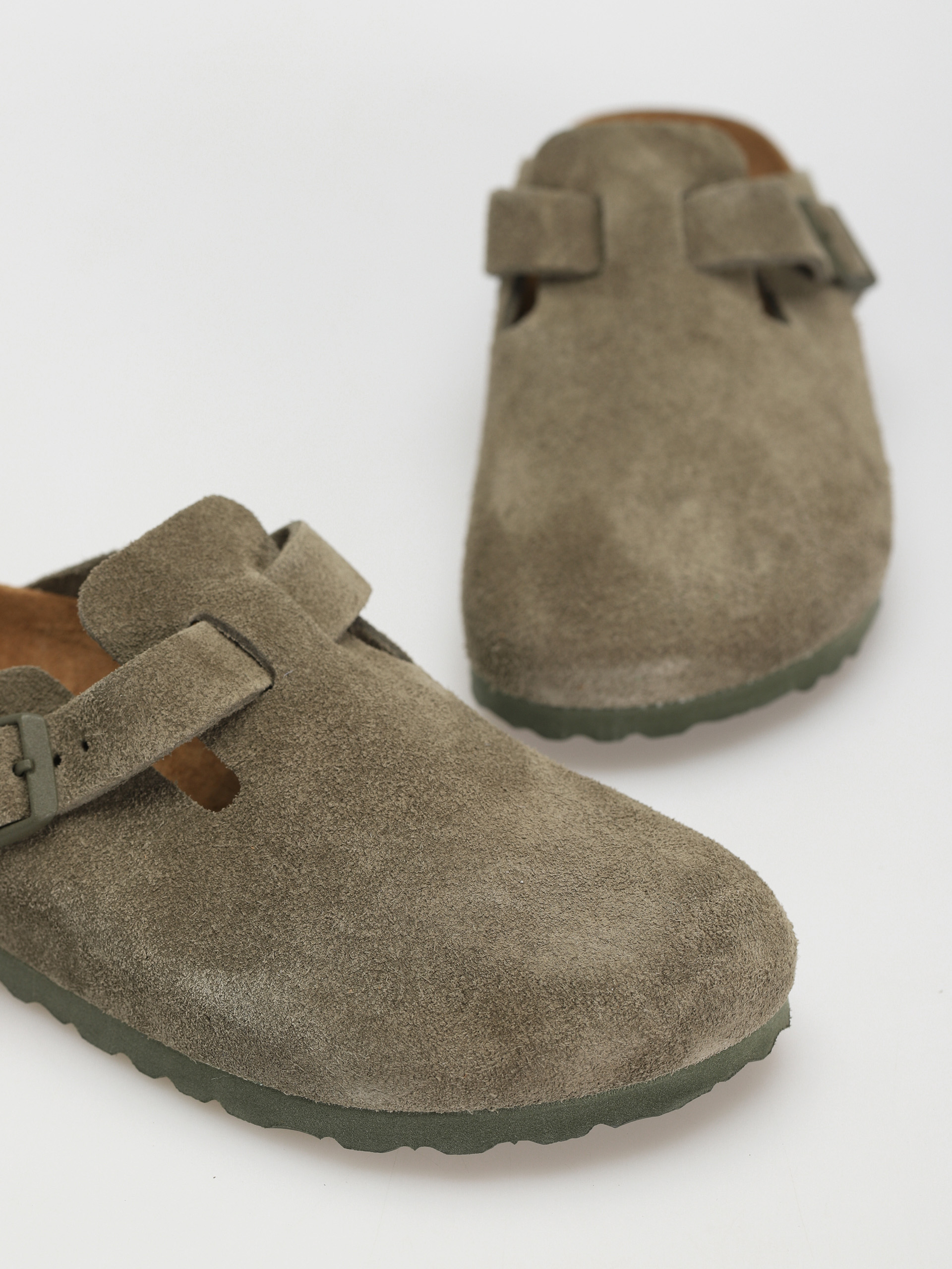 Birkenstock Boston SFB Suede Narrow Flip-flops Wmn (modern suede thyme)