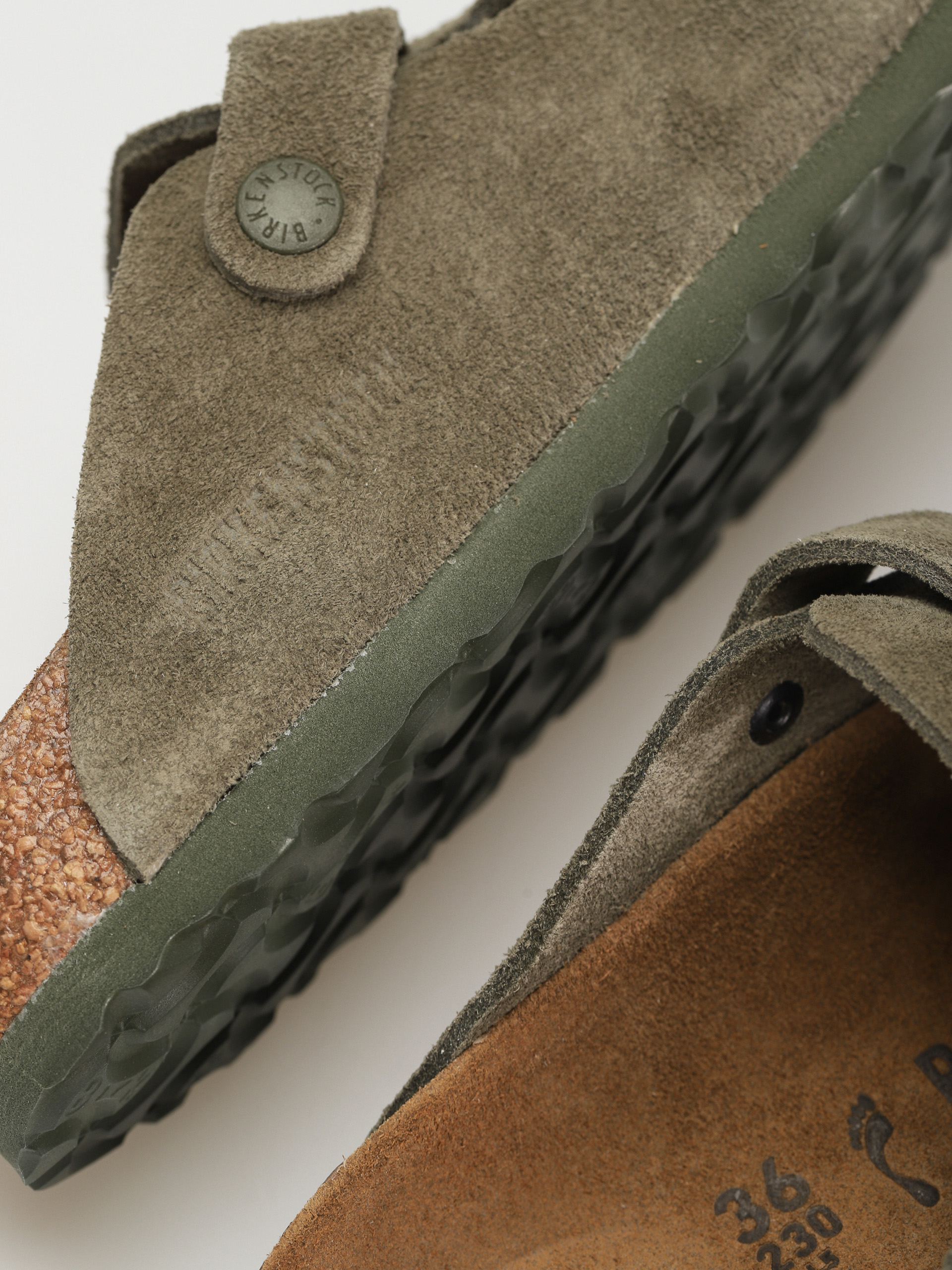 Birkenstock Boston SFB Suede Narrow Flip flops Wmn (modern suede thyme)