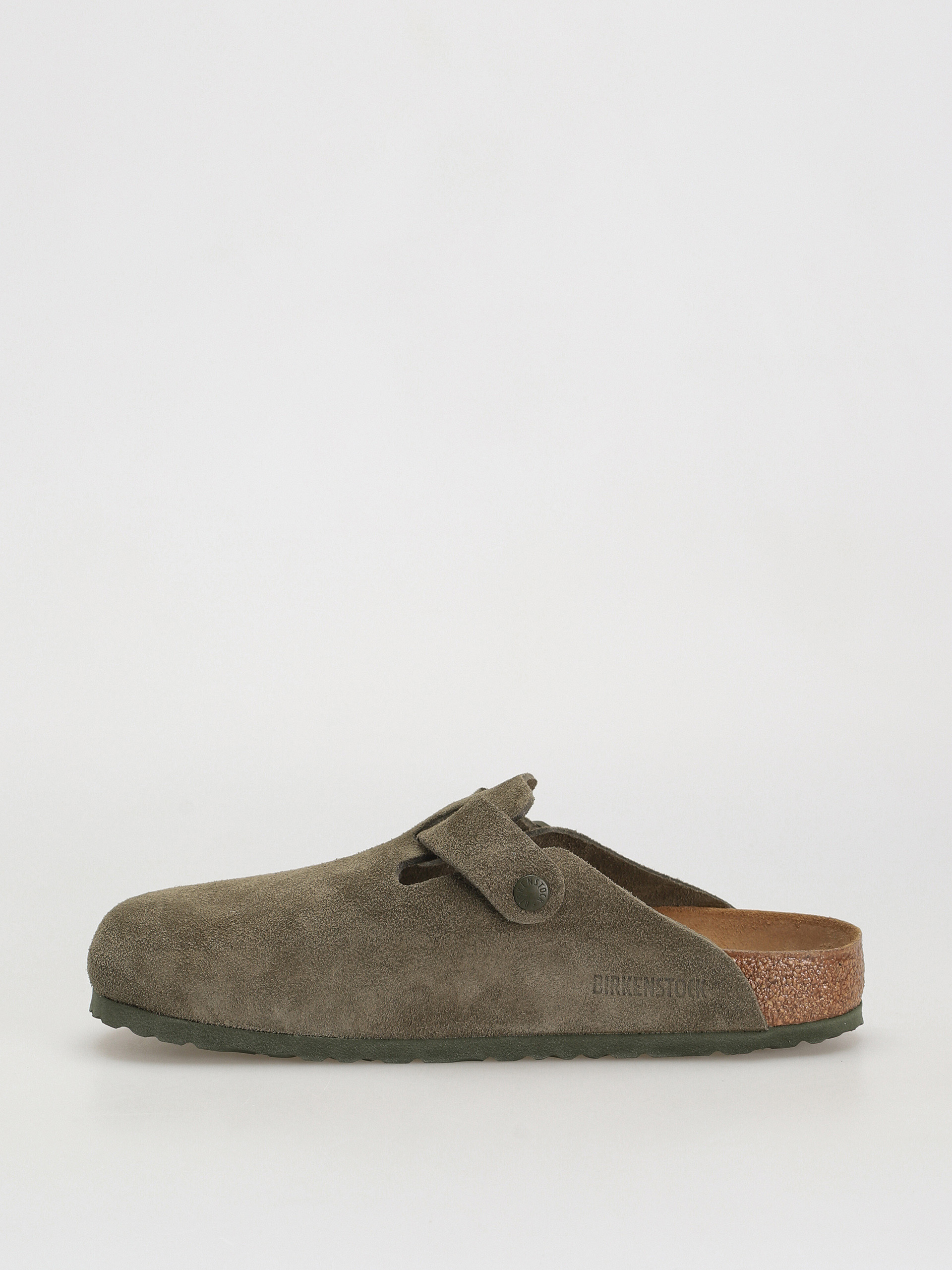 Birkenstock Boston Suede Regular Pantoletten (modern suede thyme)
