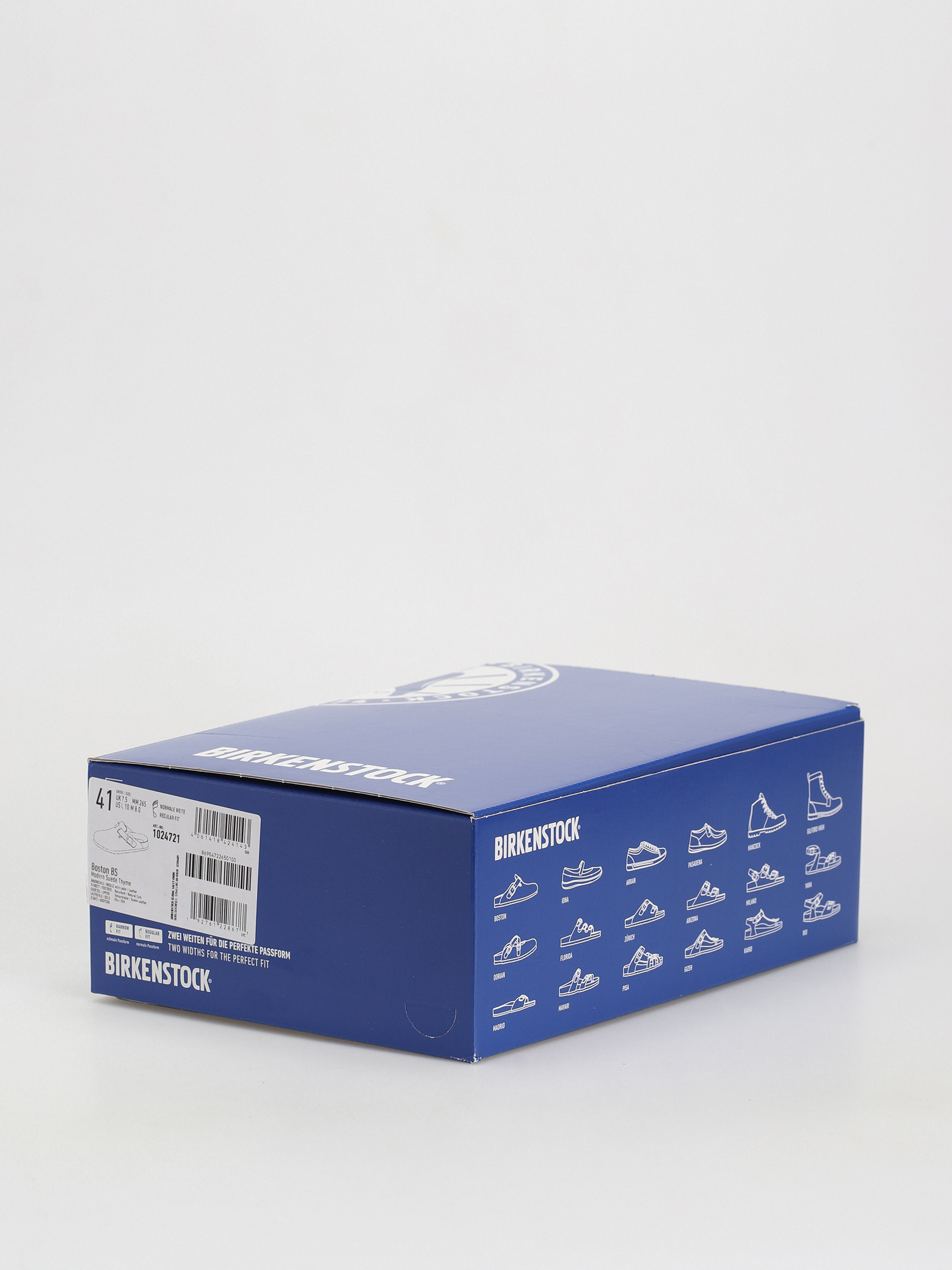 Birkenstock Boston Suede Regular Pantoletten (modern suede thyme)