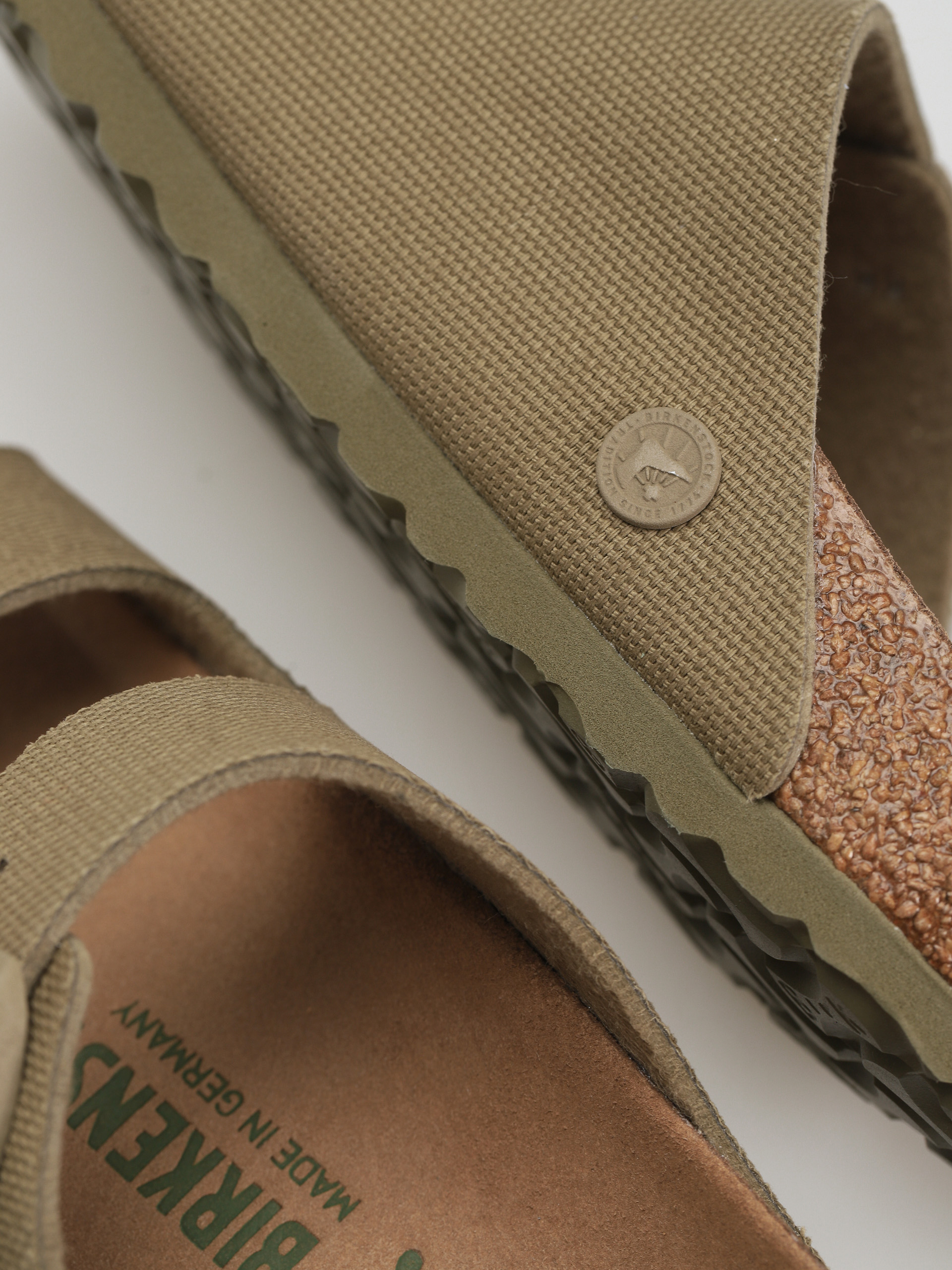 Birkenstock Arizona Canvas Vegan Narrow Flip flops Wmn (faded khaki)