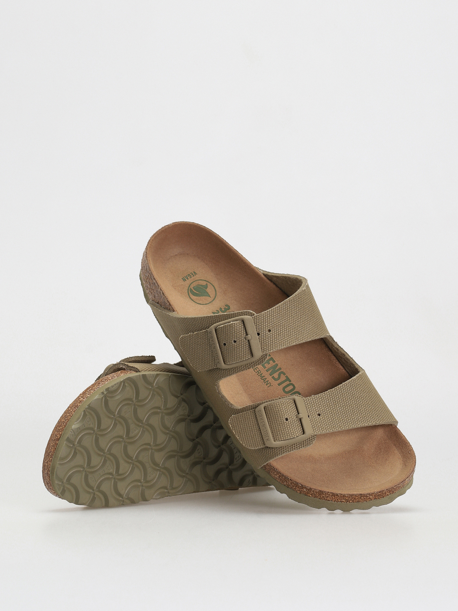 Birkenstock Arizona Canvas Vegan Narrow Flip-flops Wmn (faded khaki)