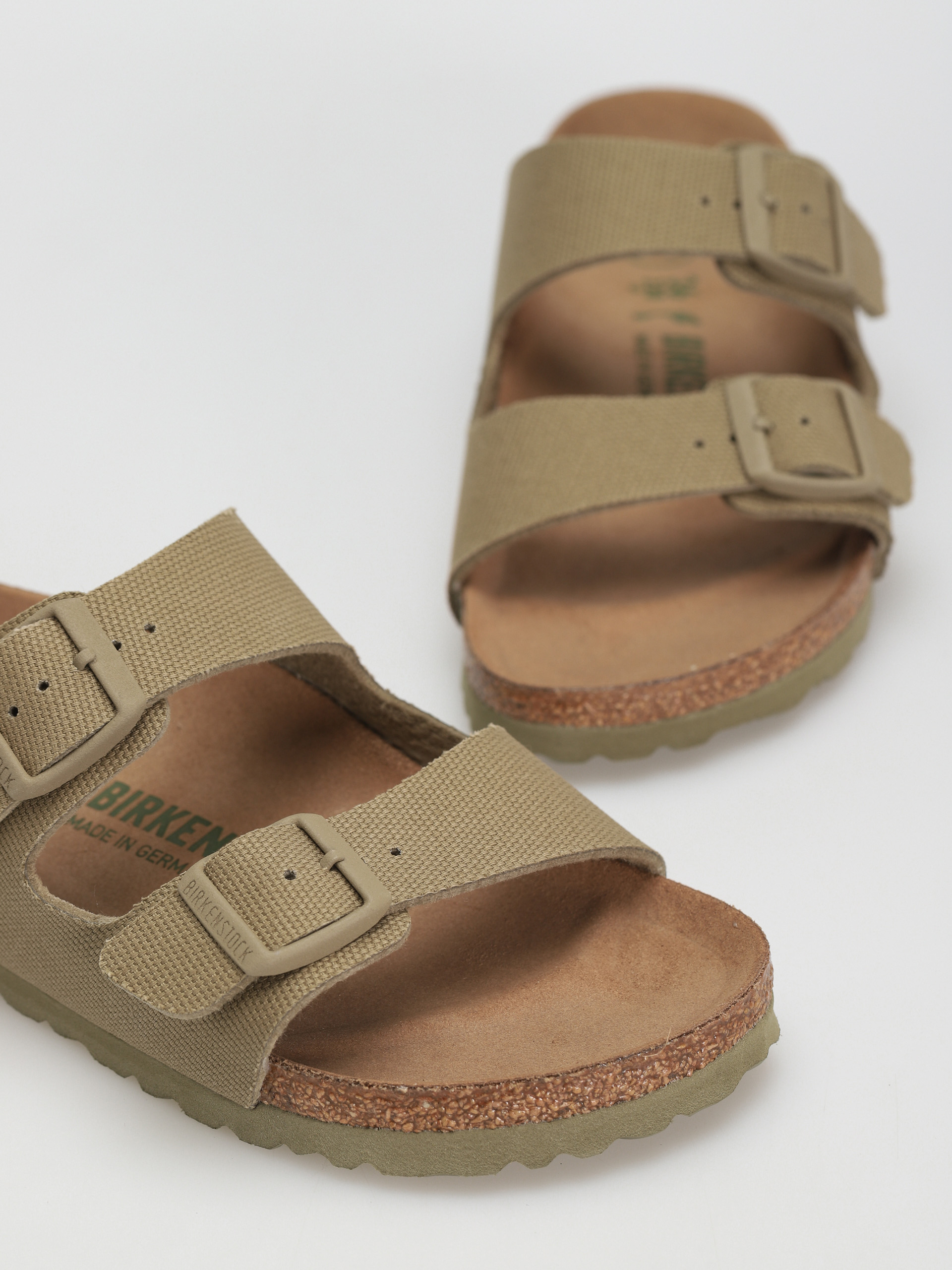 Birkenstock Arizona Canvas Vegan Narrow Flip flops Wmn (faded khaki)
