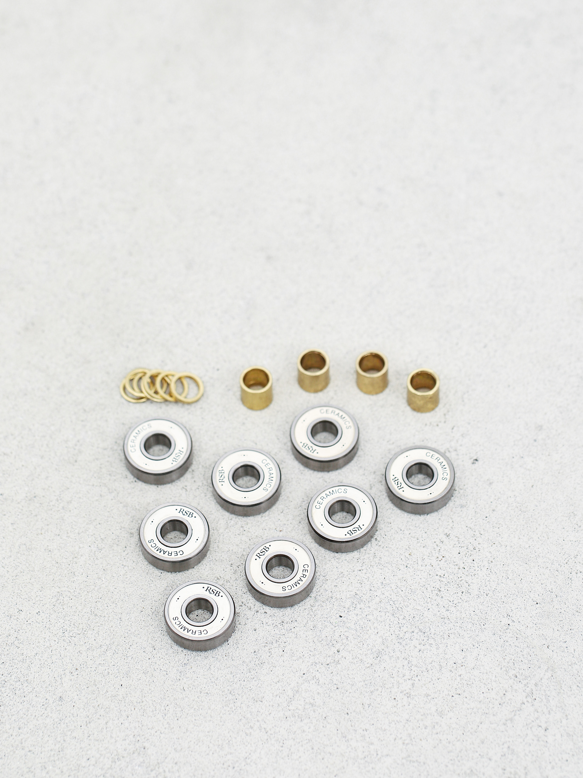 Rock Star Bearings 8 Pack Ceramic Ball Bearings (silver/beige)