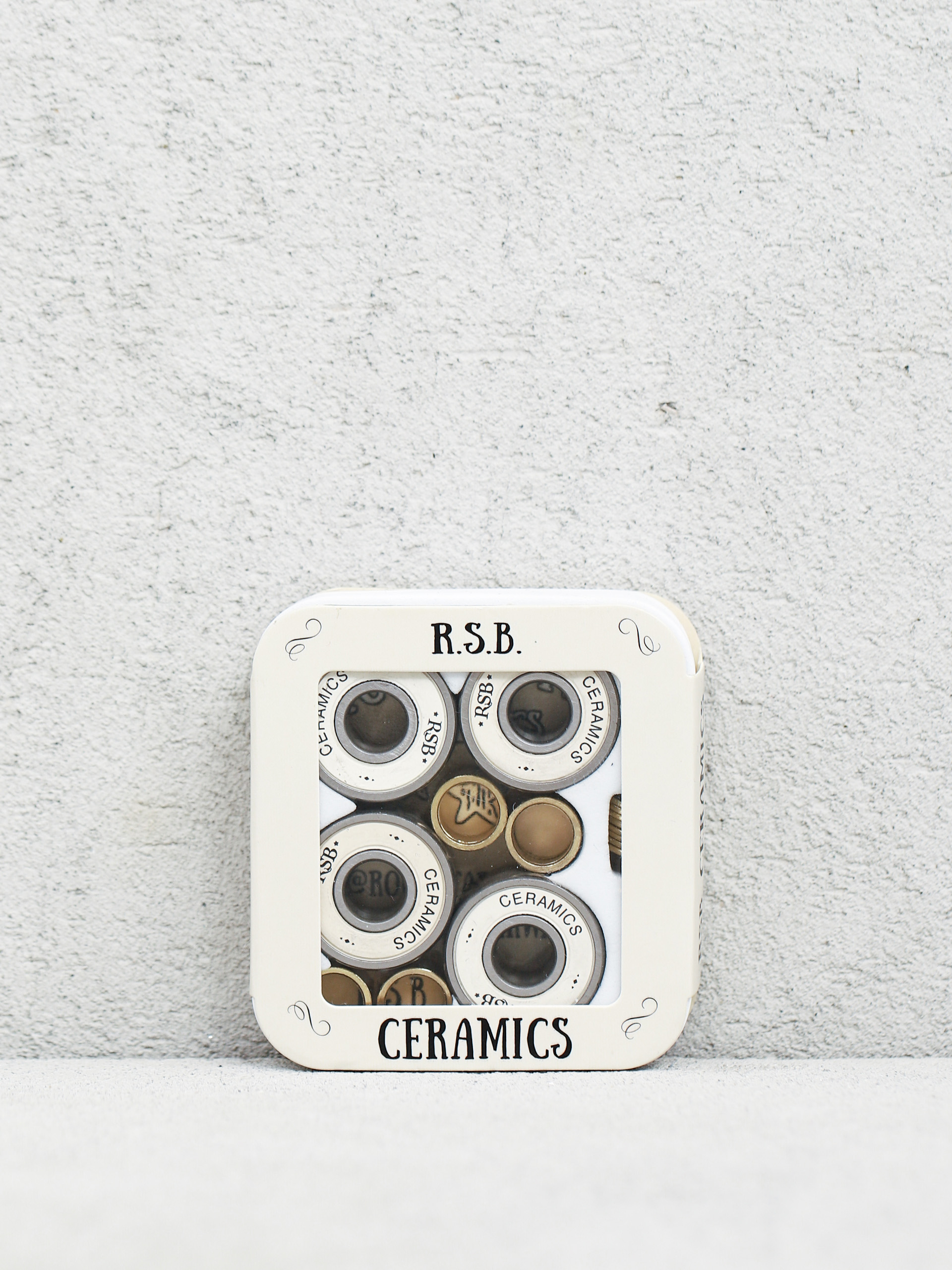 Rock Star Bearings 8 Pack Ceramic Ball Bearings (silver/beige)