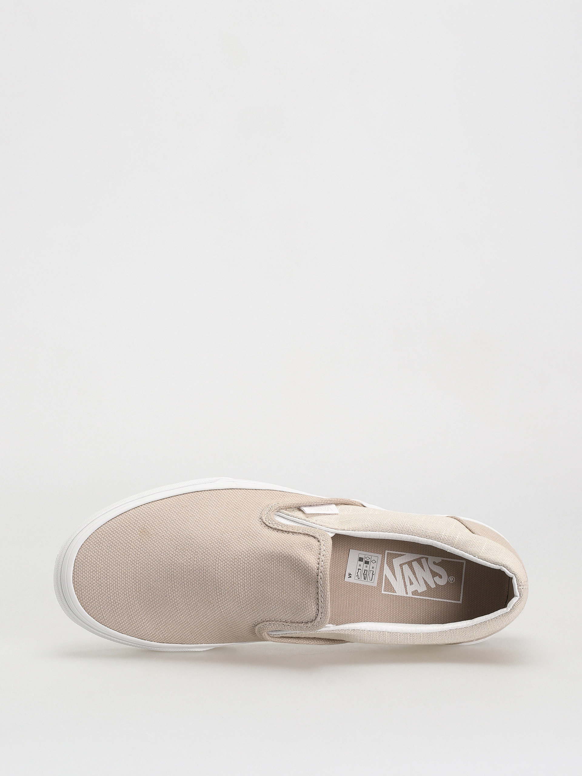 Vans nude slip on sale on