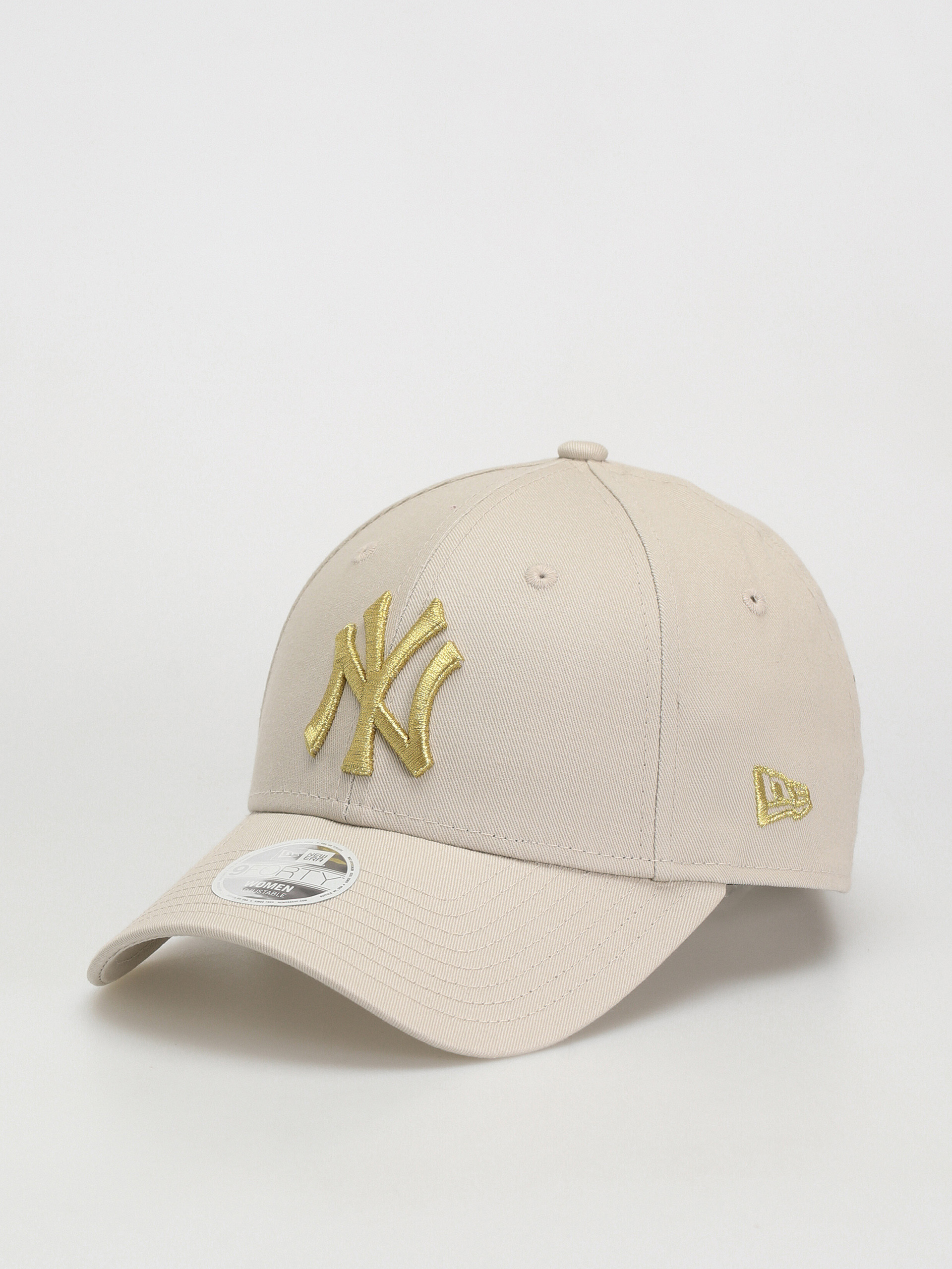 New Era Metallic Logo 9Forty New York Yankees Cap Wmn (stone/gold)