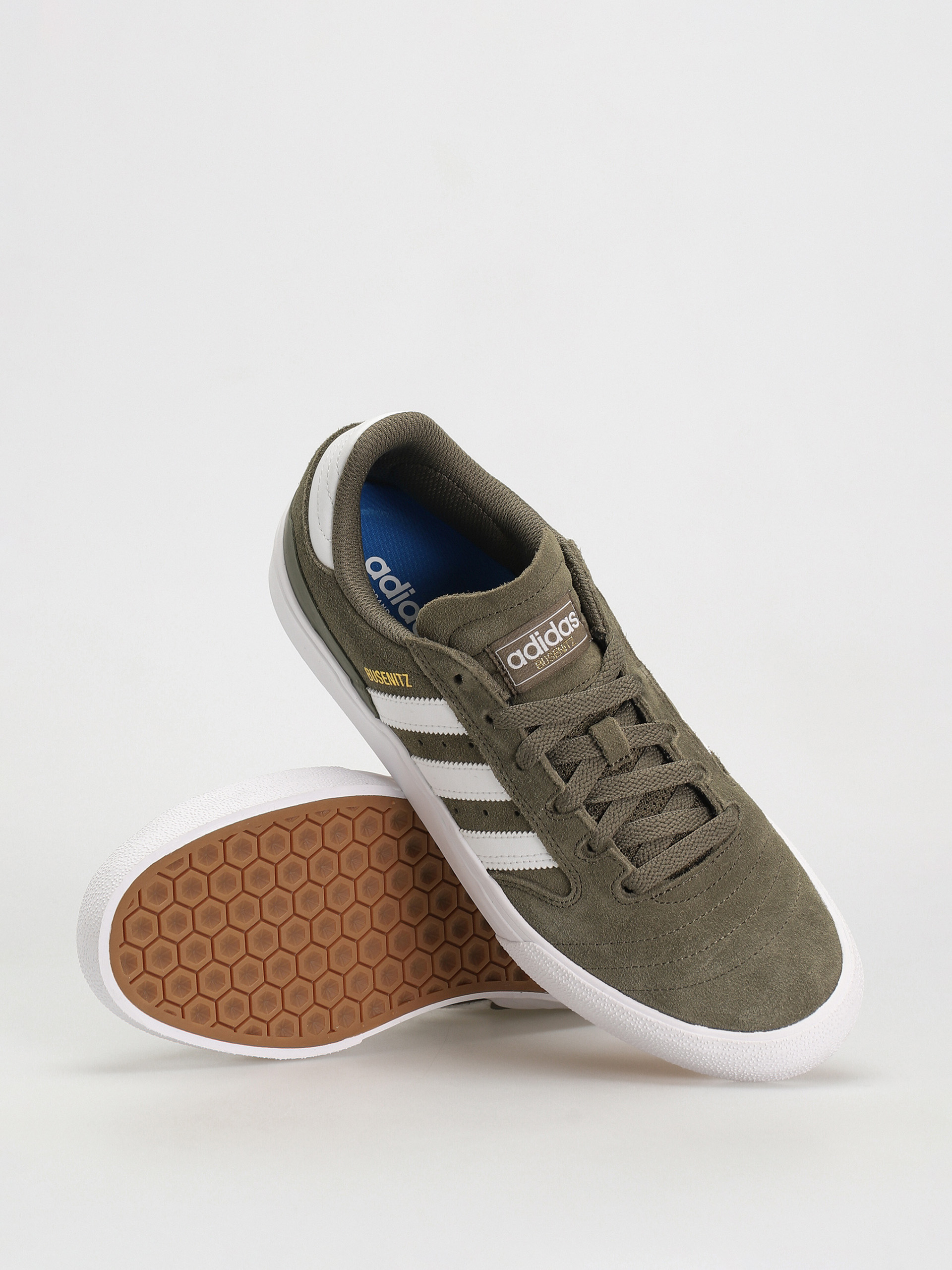adidas Busenitz Vulc II Shoes (olistr/ftwwht/goldmt)