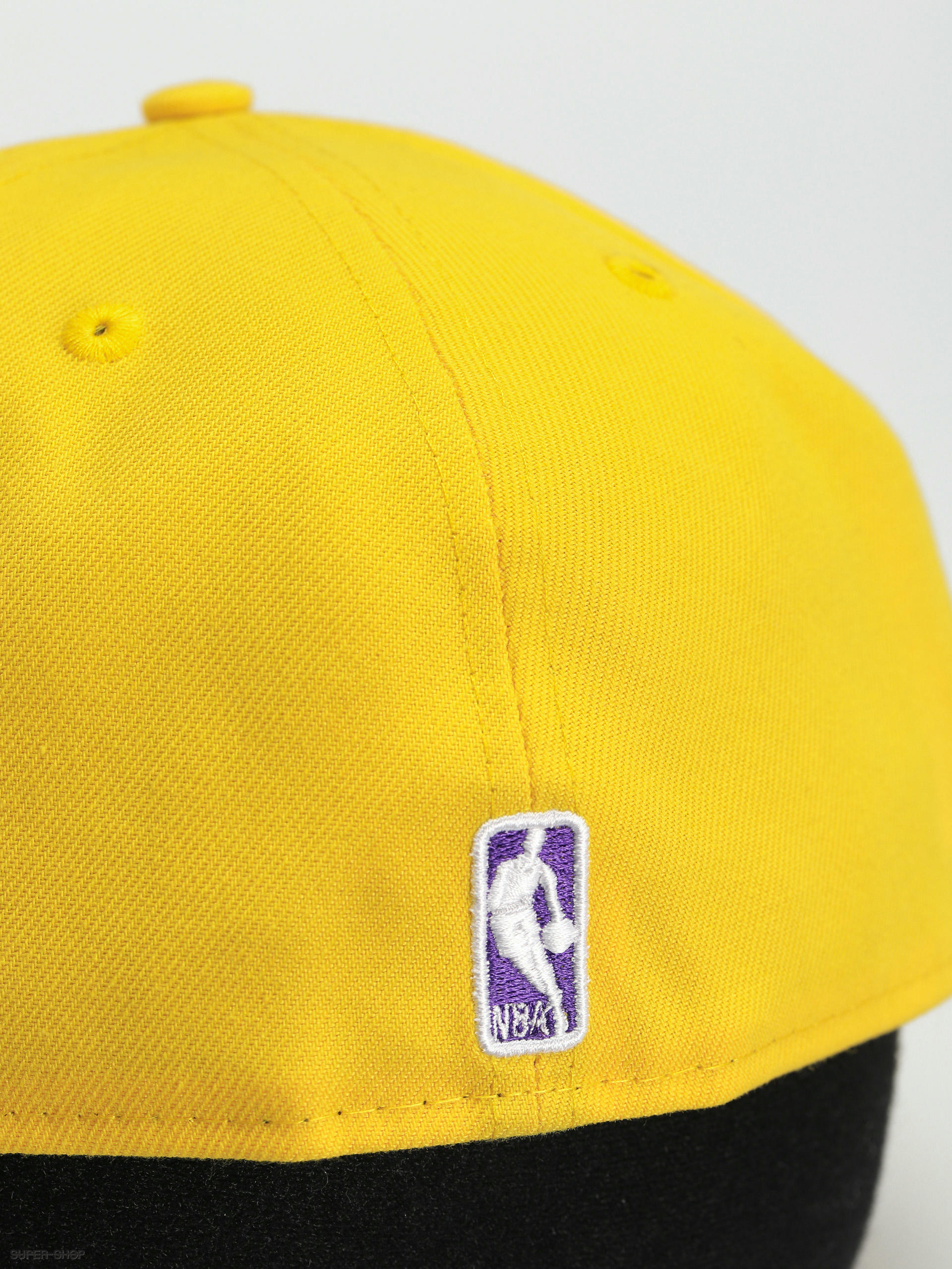 Mitchell & Ness Los Angeles Lakers Curved Brim Snapback Hat Cap -  Purple/Yellow/Flexfit