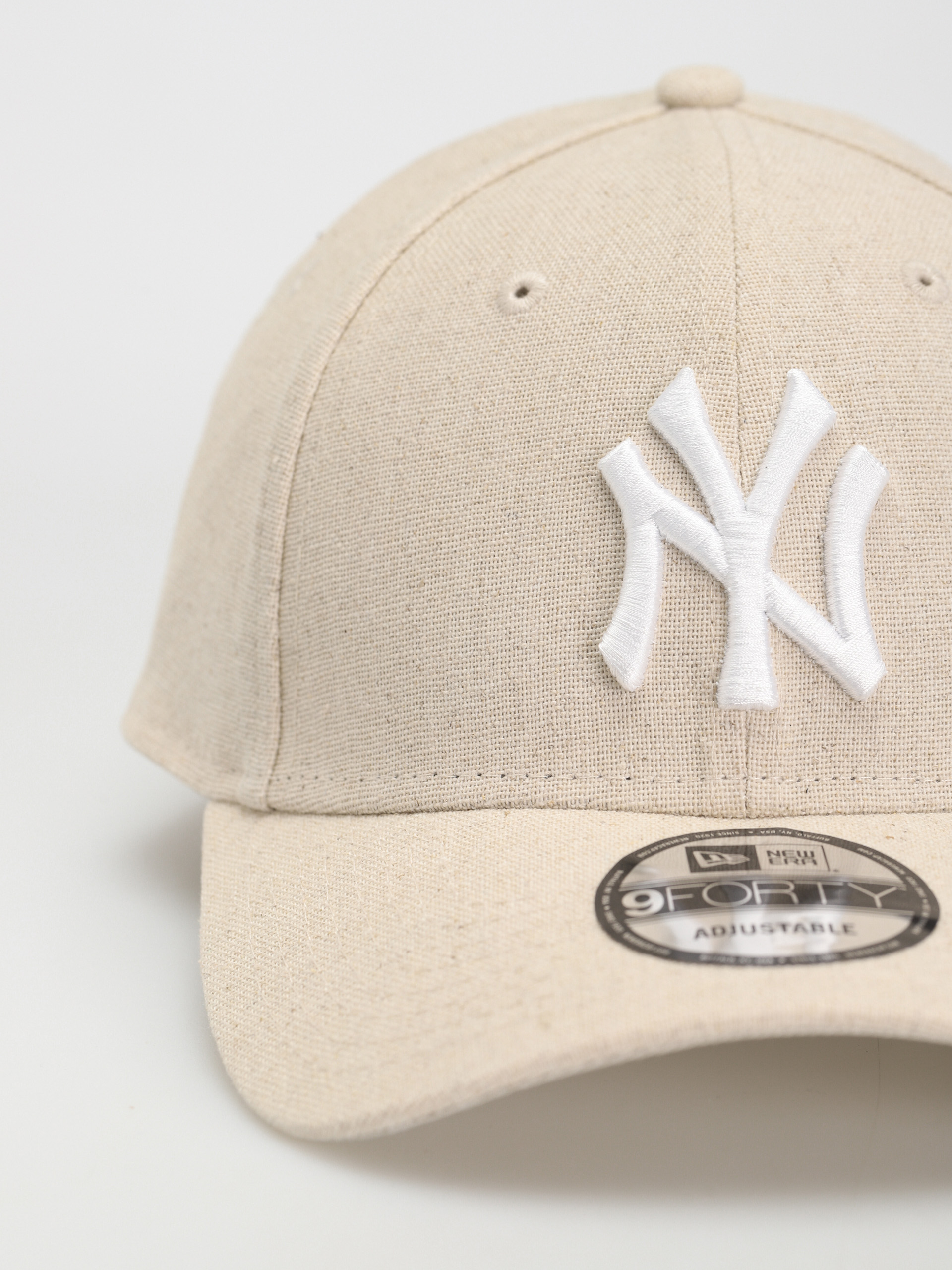 New Era Linen 9Forty New York Yankees Cap (stone/white)