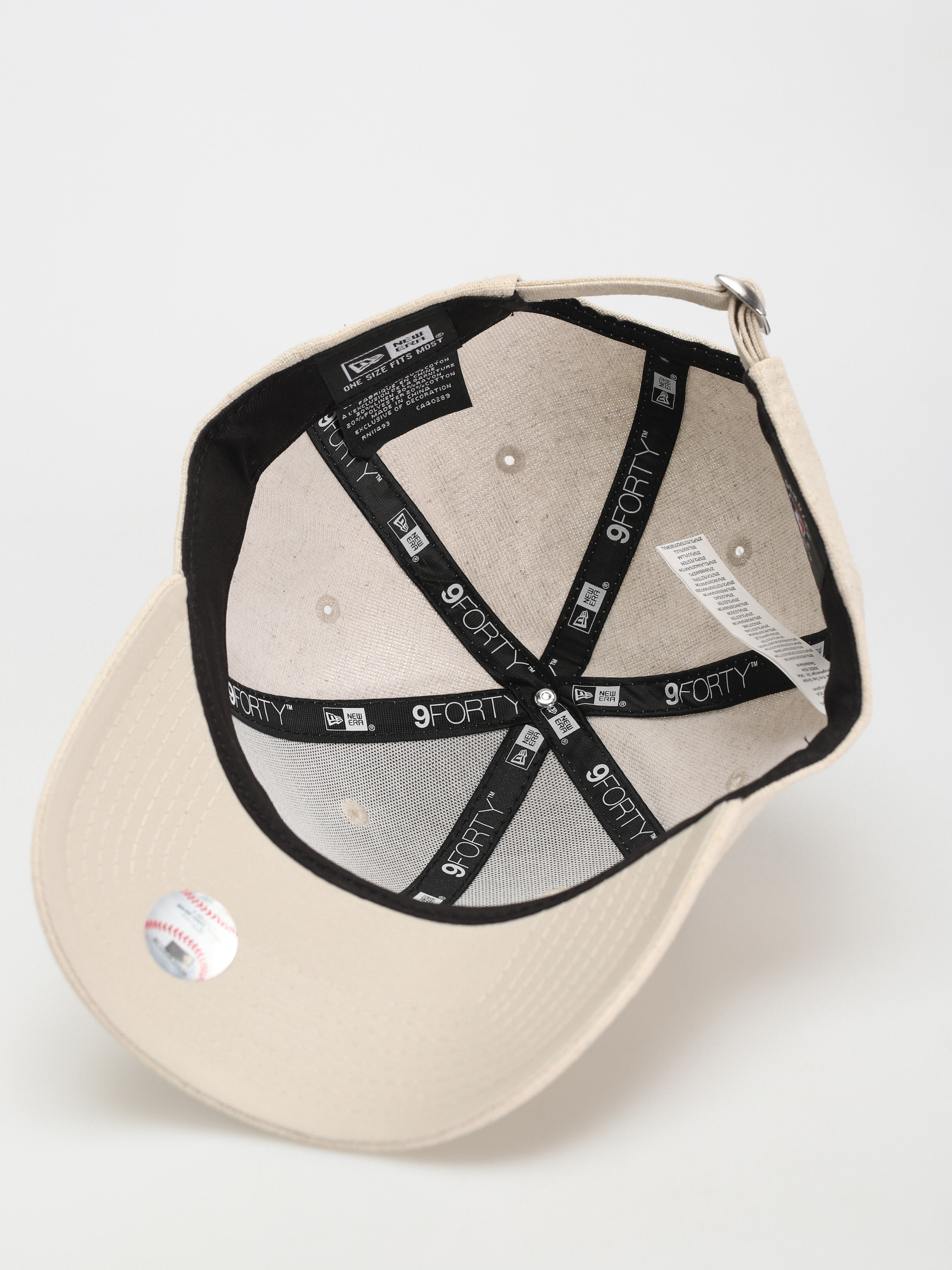 New Era Linen 9Forty New York Yankees Cap (stone/white)