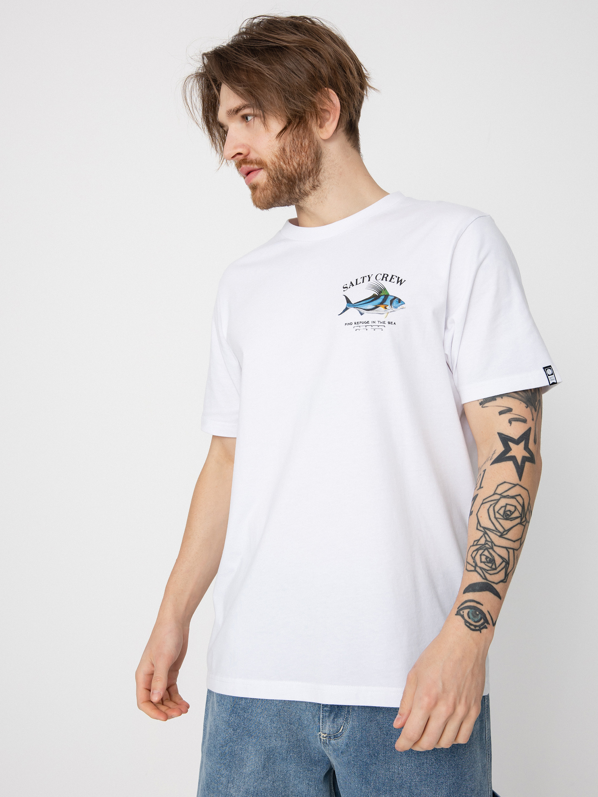 Salty Crew Rooster Premium T-shirt (white)
