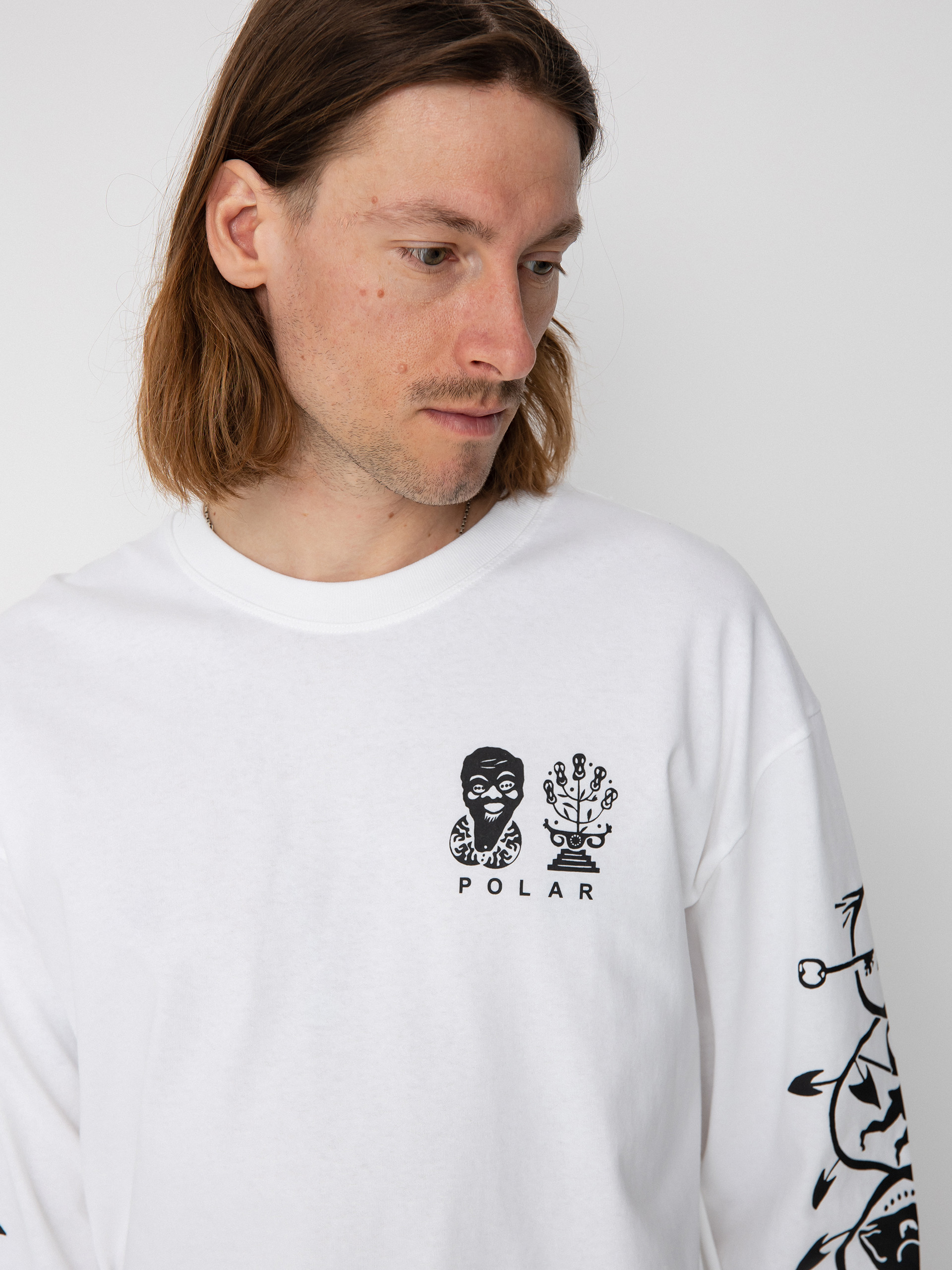 Polar Skate Spiral Longsleeve (white)