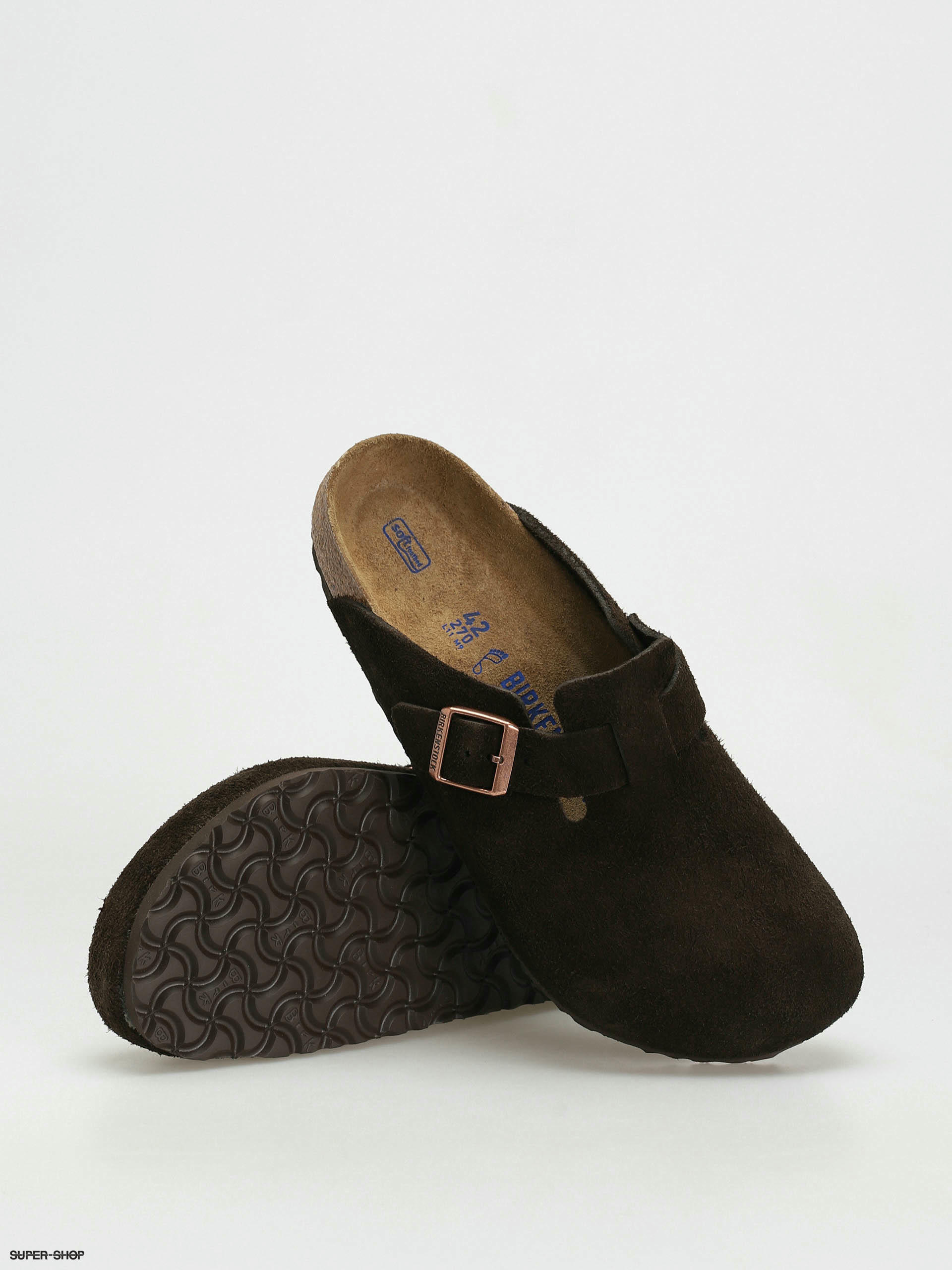 Birkenstock Boston Suede Regular Flip-flops (mocha)