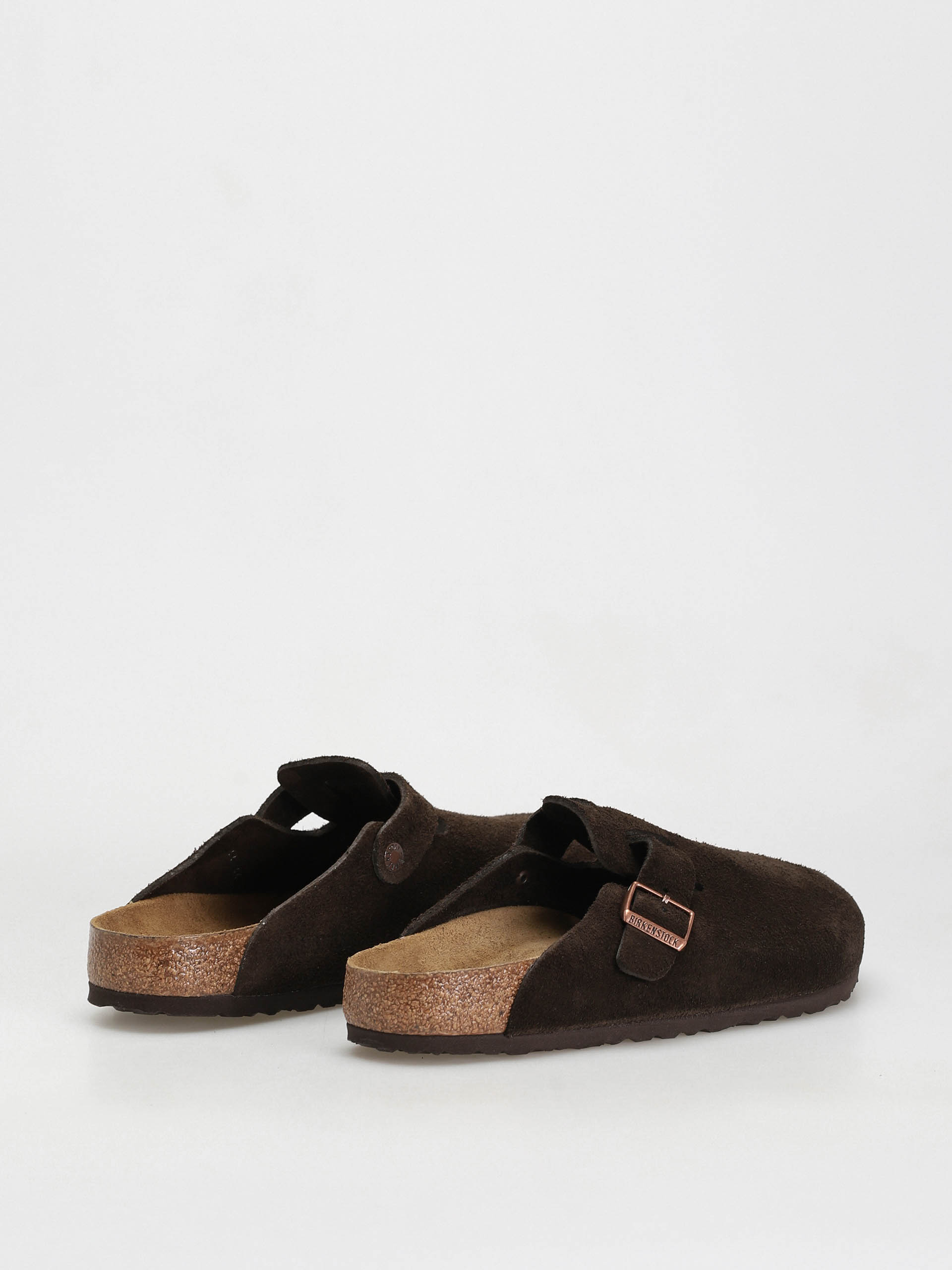 Birkenstock Boston Suede Regular Pantoletten (mocha)