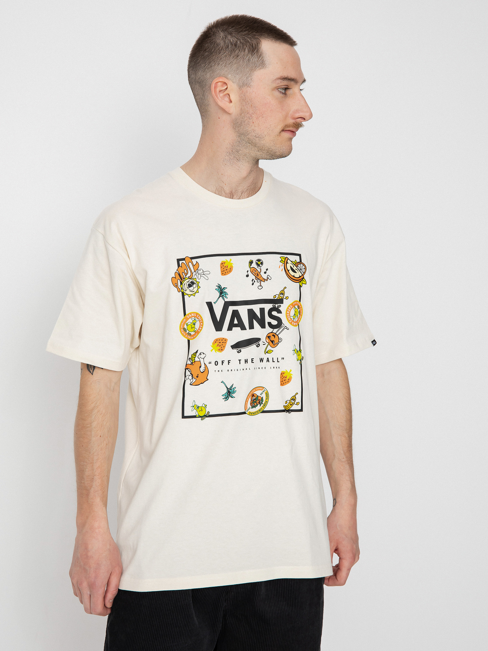 Vans Classic Print Box T-Shirt (antique wht/blk/waterfall)
