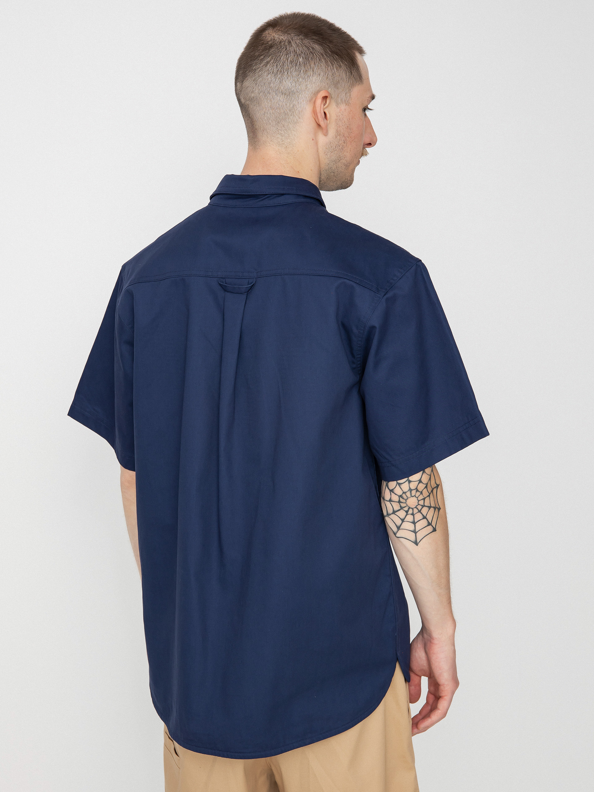 Nike SB Tanglin Woven Button Up Shirt (midnight navy/coconut milk)