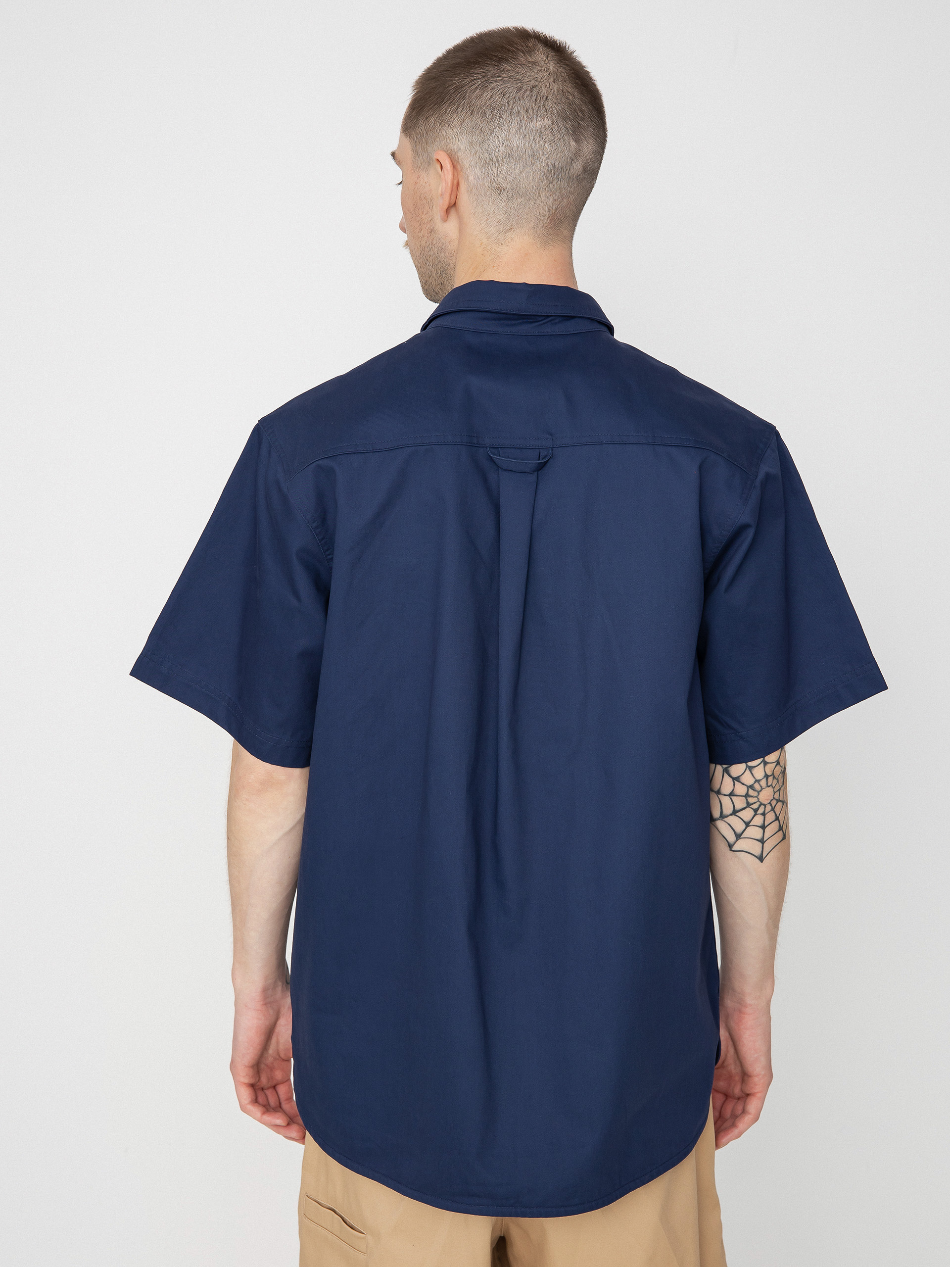 Nike SB Tanglin Woven Button Up Shirt (midnight navy/coconut milk)
