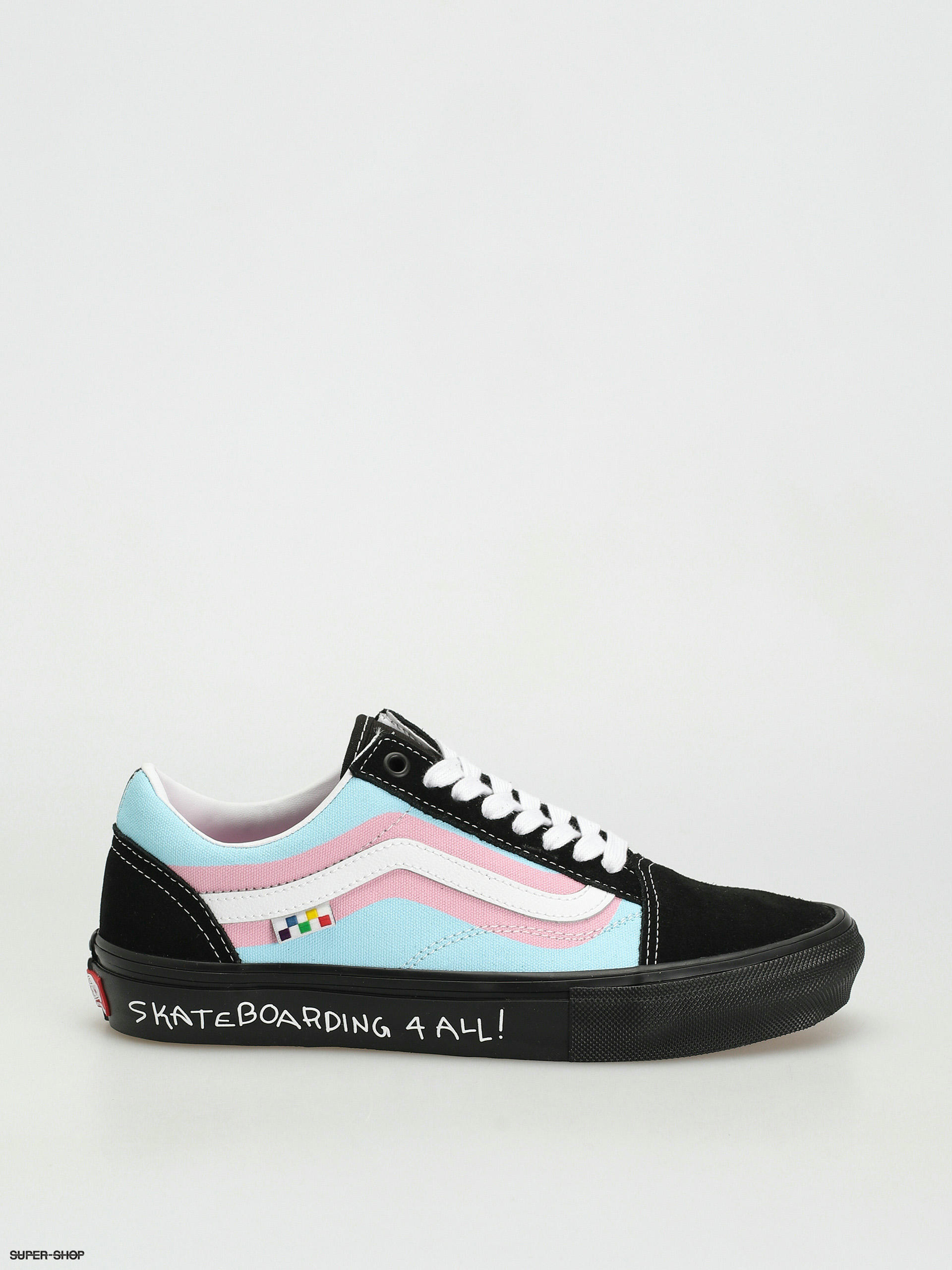 Blue grey vans pink clearance white