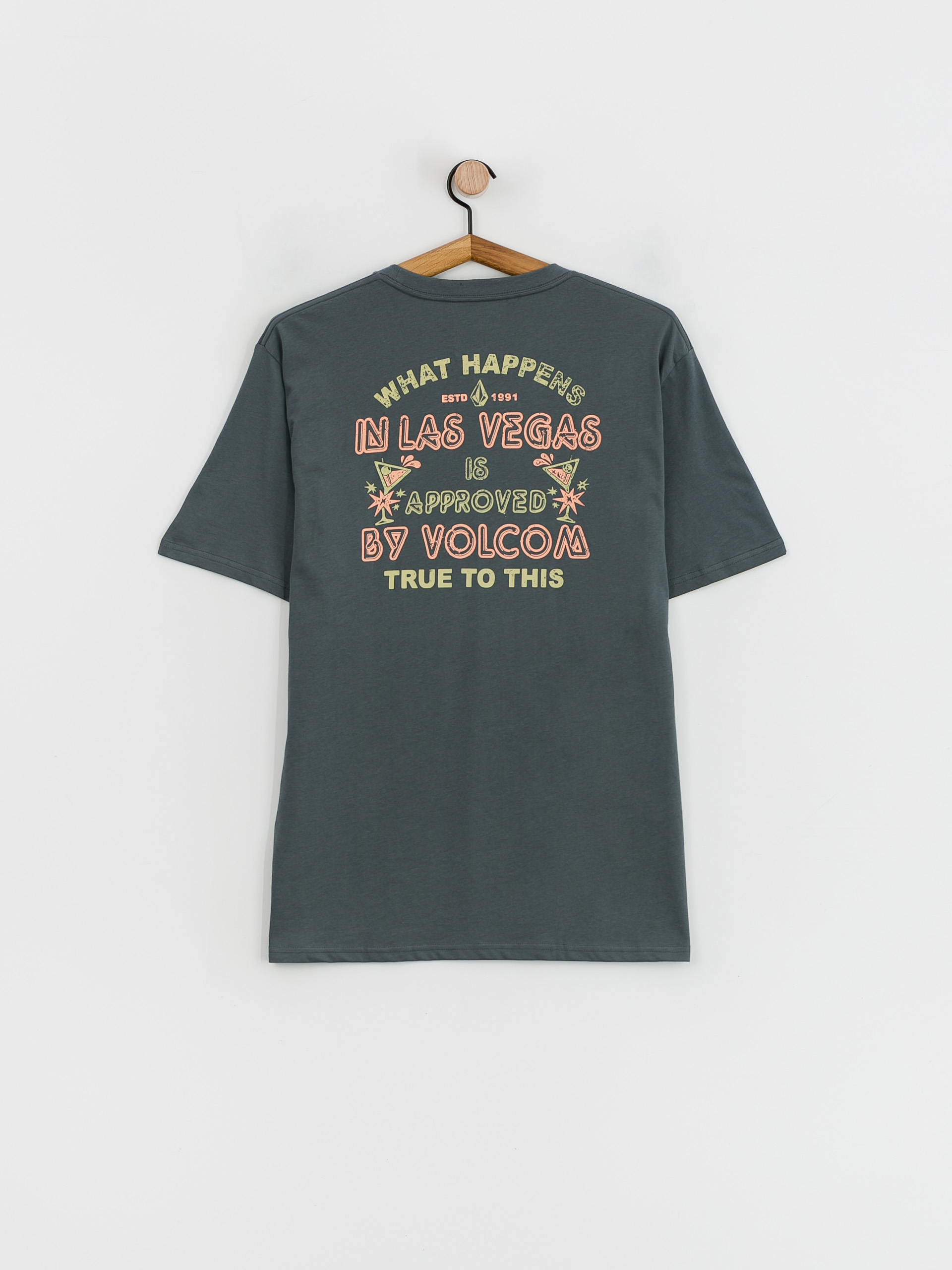 Volcom Vegas Happening Name Drop T-Shirt (dark slate)